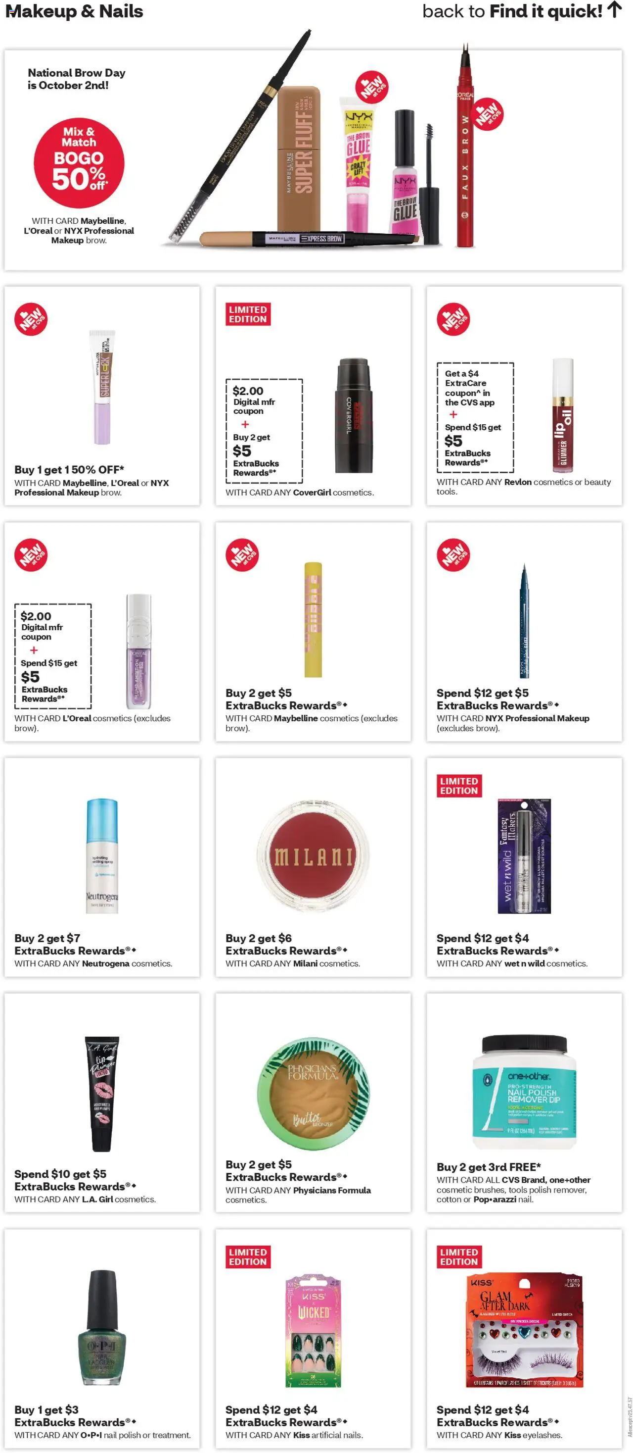 CVS Pharmacy Weekly Ad - NM - valid from 05.10.2025 | Page: 10 | Products: Stickers, Brush, Nail polish, Sheet