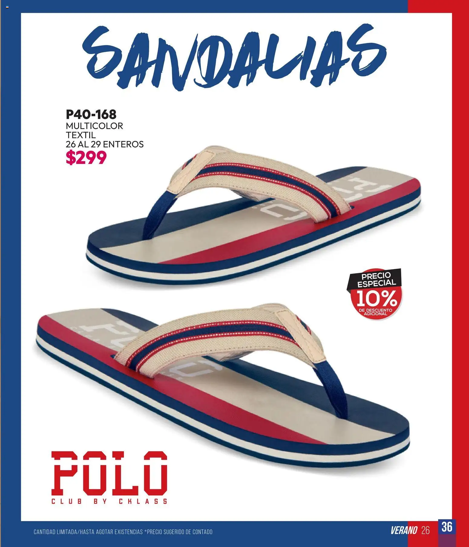 Nuevas ofertas de Cklass válidas en toda la República Mexicana desde el 28.04.2026. ¡Encuentra las mejores ofertas en Cklass catálogo Sportweek! | Página: 151 | Productos: Sandalias