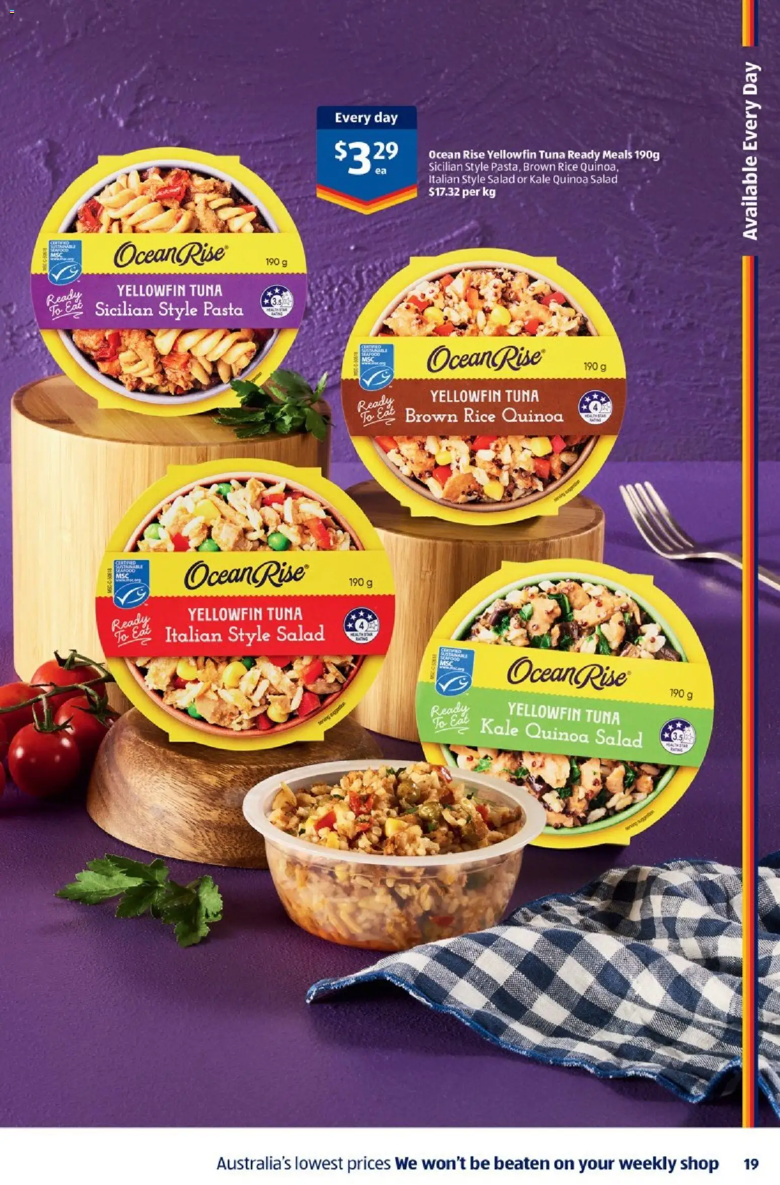 Aldi catalogue - valid from 25.02.2026 | Page: 19 | Products: Kale, Rice, Salad, Tuna