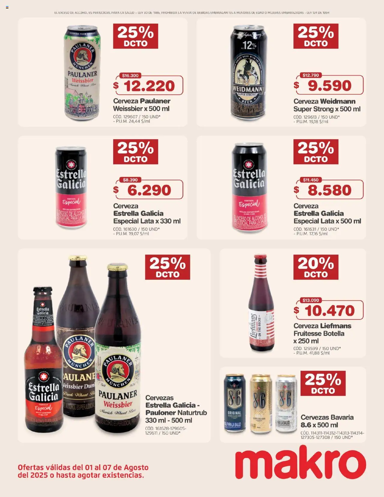 Makro revista - valida desde el 01.08.2025 | Página: 3 | Productos: Botella, Tintura, Cerveza