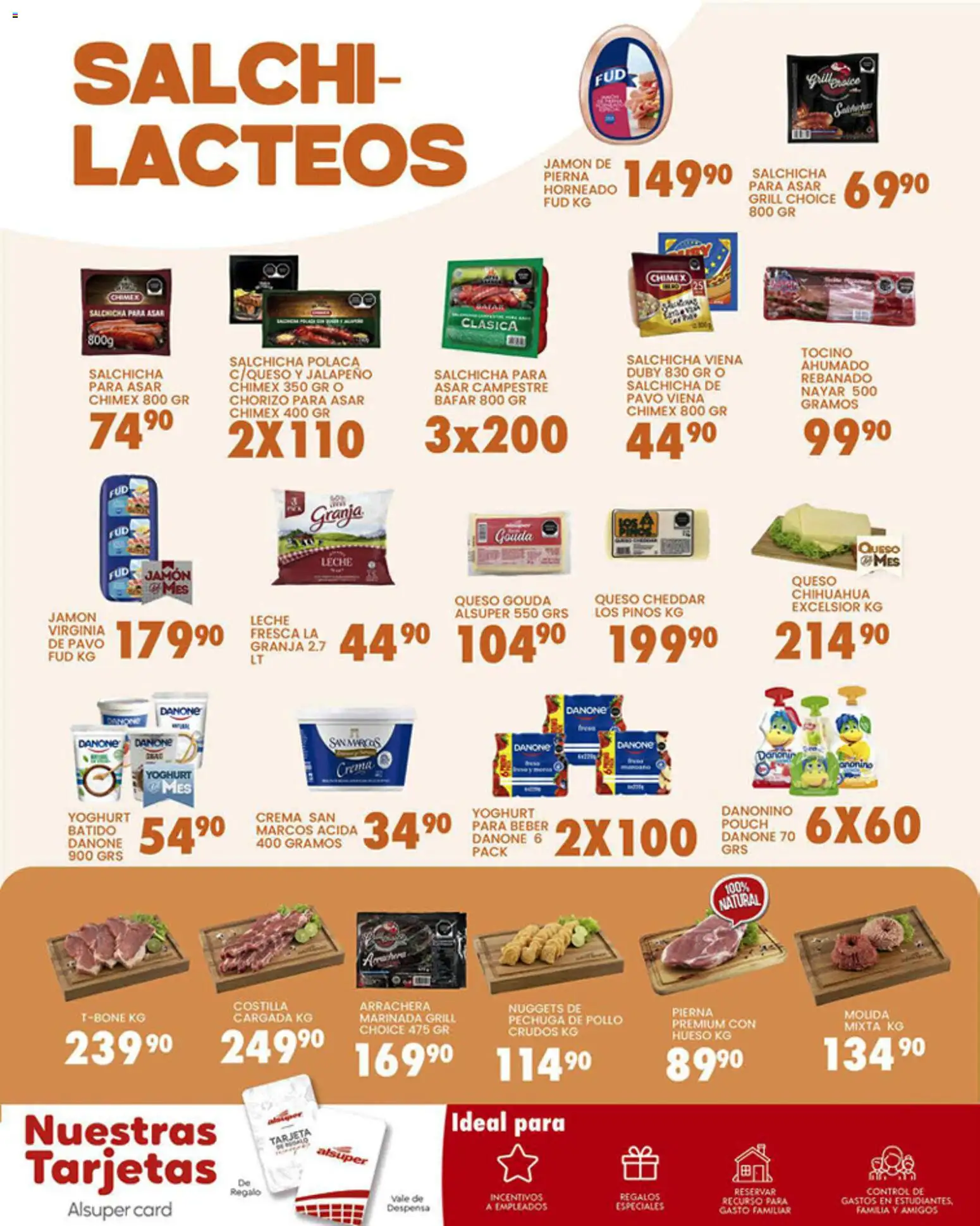 Nuevas ofertas de Alsuper válidas en toda la República Mexicana desde el 03.04.2026. ¡Encuentra las mejores ofertas en Alsuper folleto Zacatecas! | Página: 6 | Productos: Pollo, Crema, Leche, Jamón