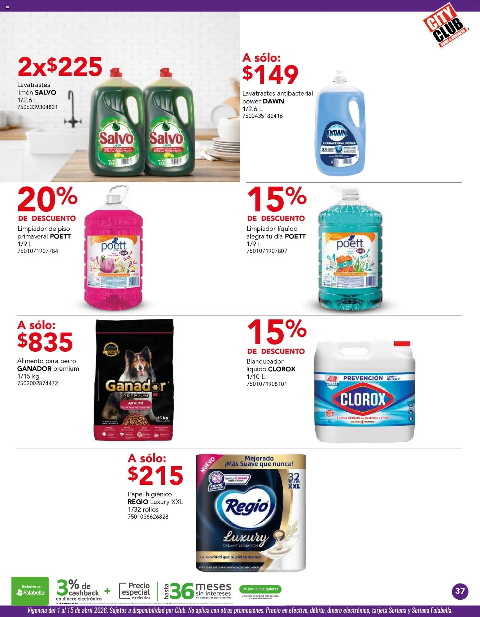 Nuevas ofertas de City Club válidas en toda la República Mexicana desde el 01.04.2026. ¡Encuentra las mejores ofertas en City Club catálogo! | Página: 37