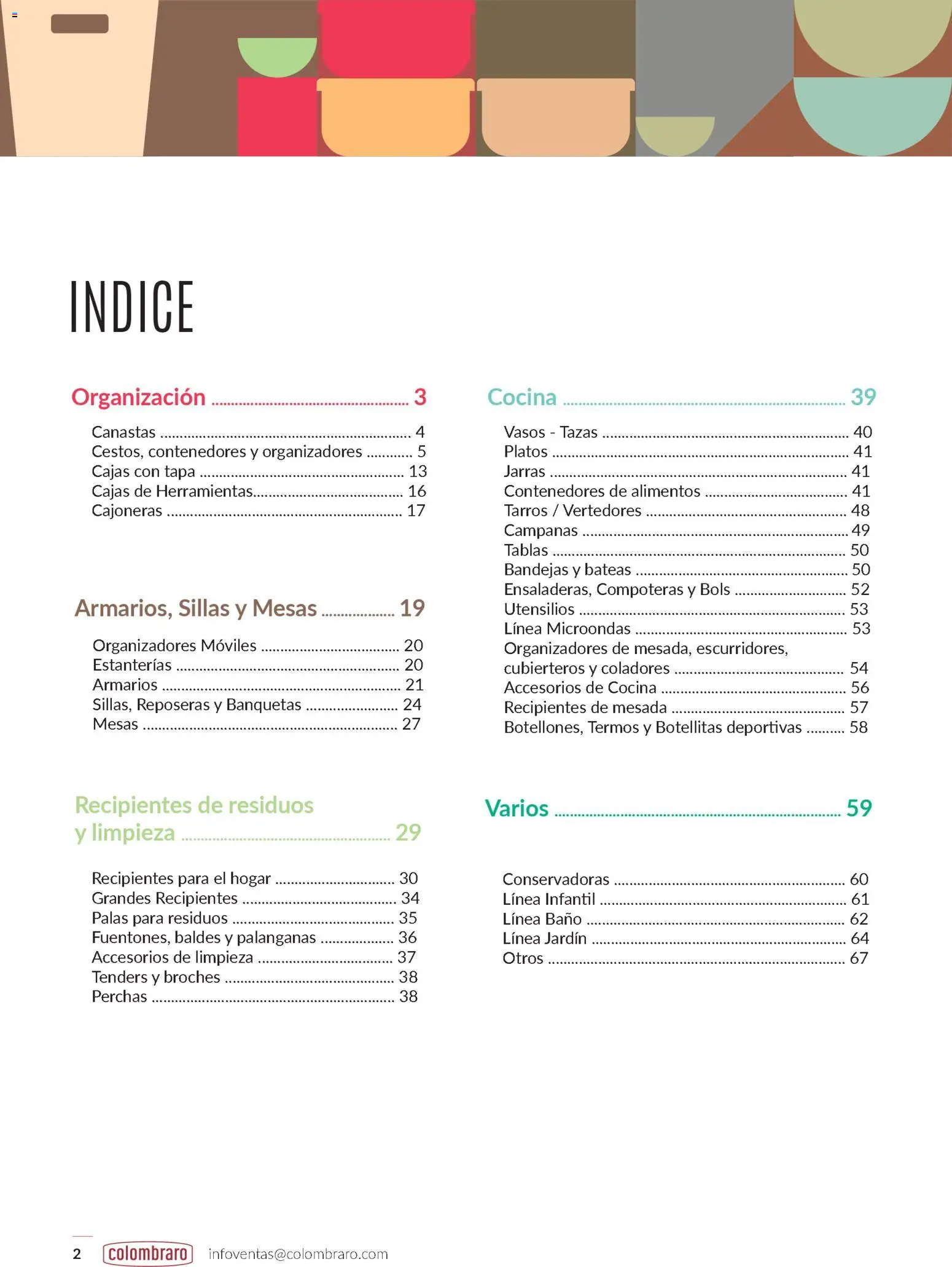 Colombraro catálogo │ válido desde el 26.01.2026 | Página: 2 | Productos: Mesada, Baño, Microondas, Vasos