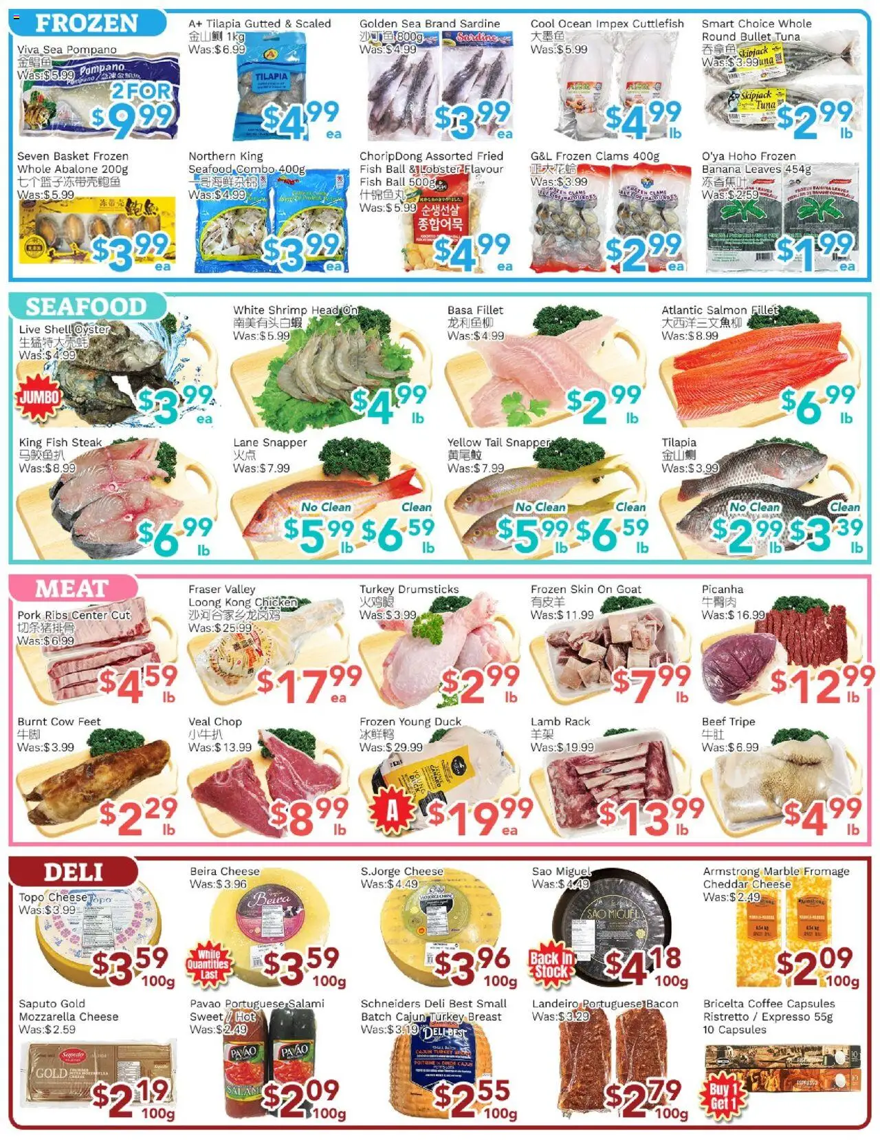 Ample Food Market flyer valid from 10.10.2025 | Page: 4 | Products: Fish, Beef, Basket, Chicken