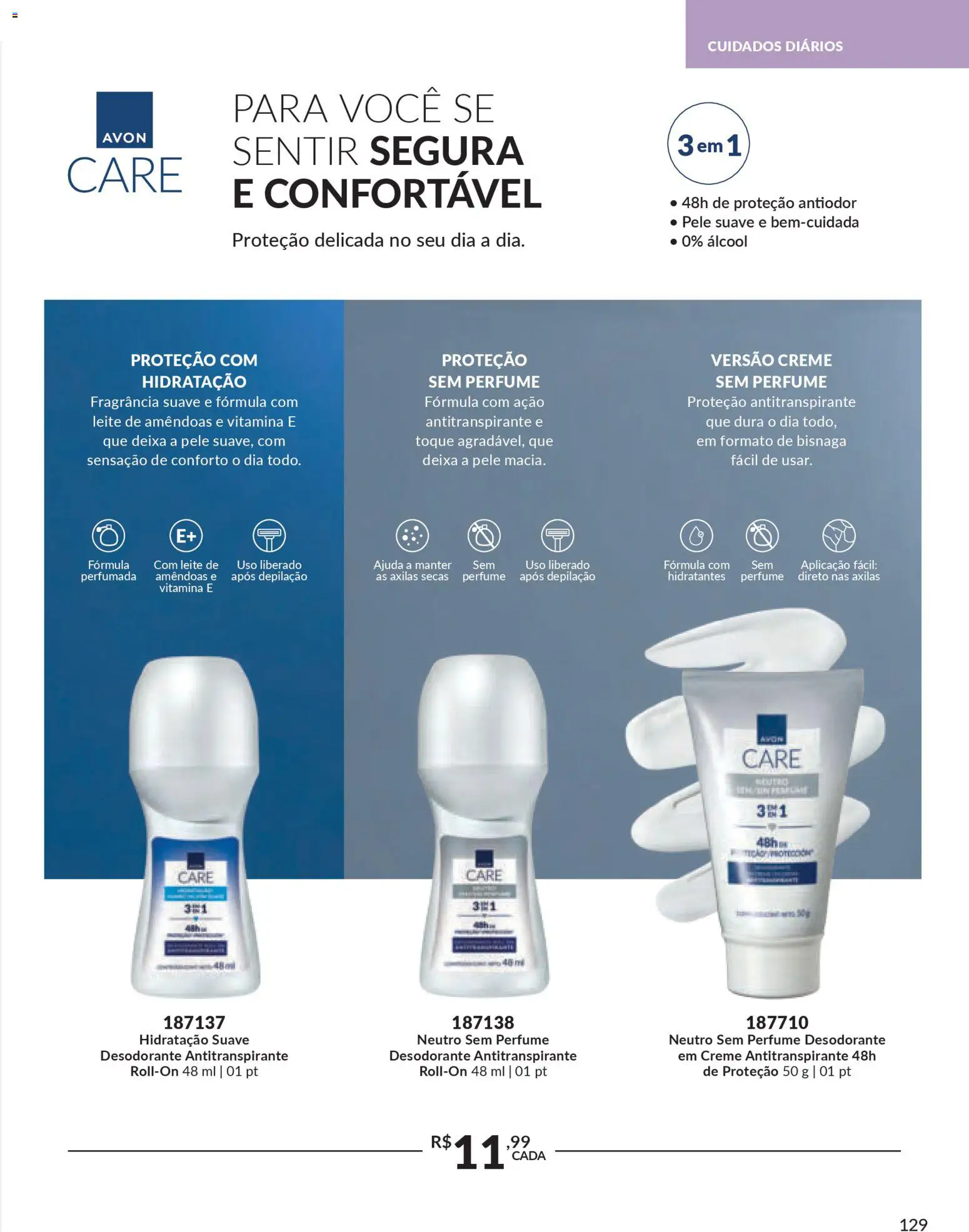 Avon Folheto - válido de 15.01.2026 | Página: 129 | Produtos: Perfume, Fragrância, Desodorante, Amêndoas