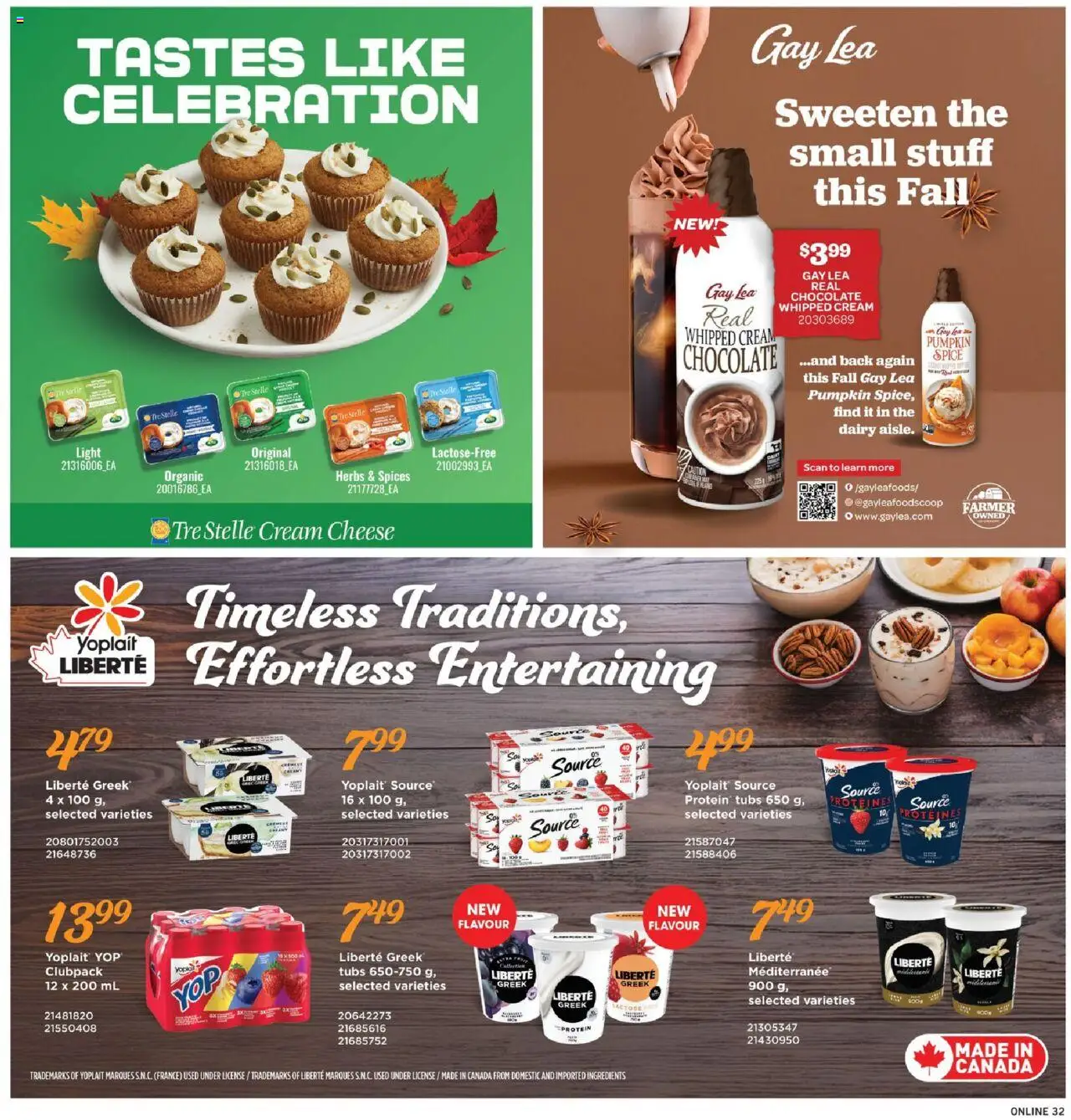 Fortinos flyer valid from 02.10.2025 | Page: 31 | Products: Cream, Cheese, Chocolate, Pumpkin