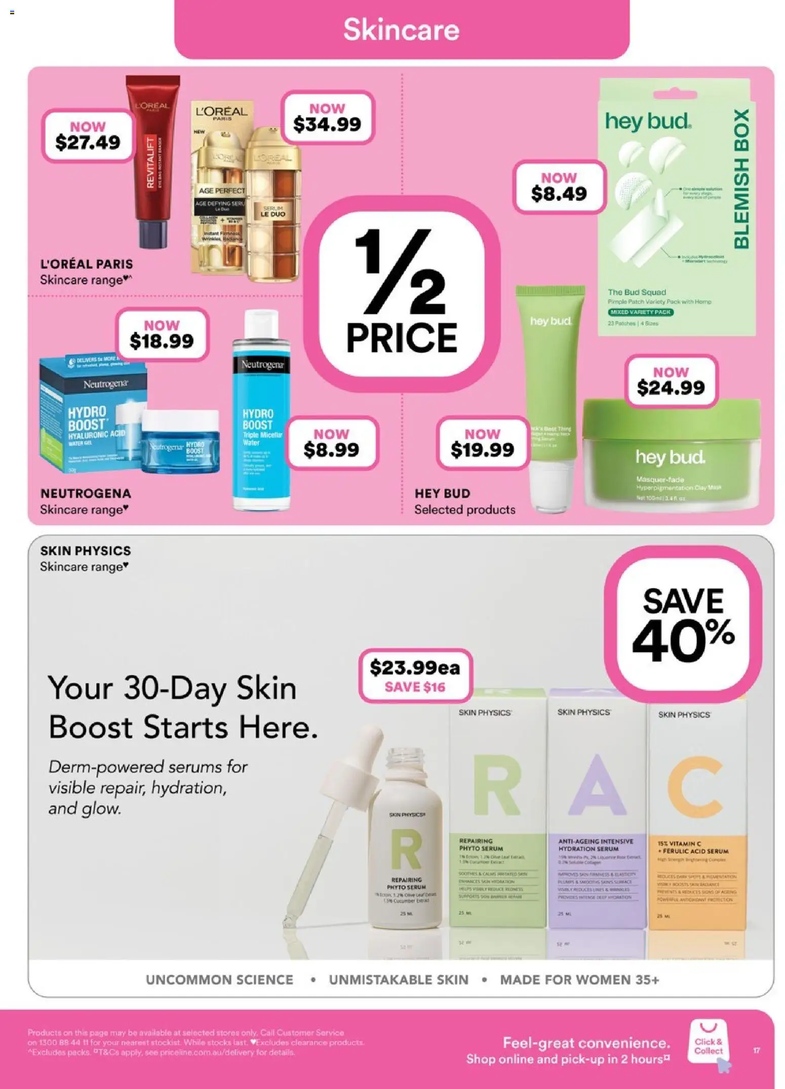 Priceline Pharmacy catalogue - valid from 10.12.2025 | Page: 17 | Products: Box, Water, Blemish, Vitamin