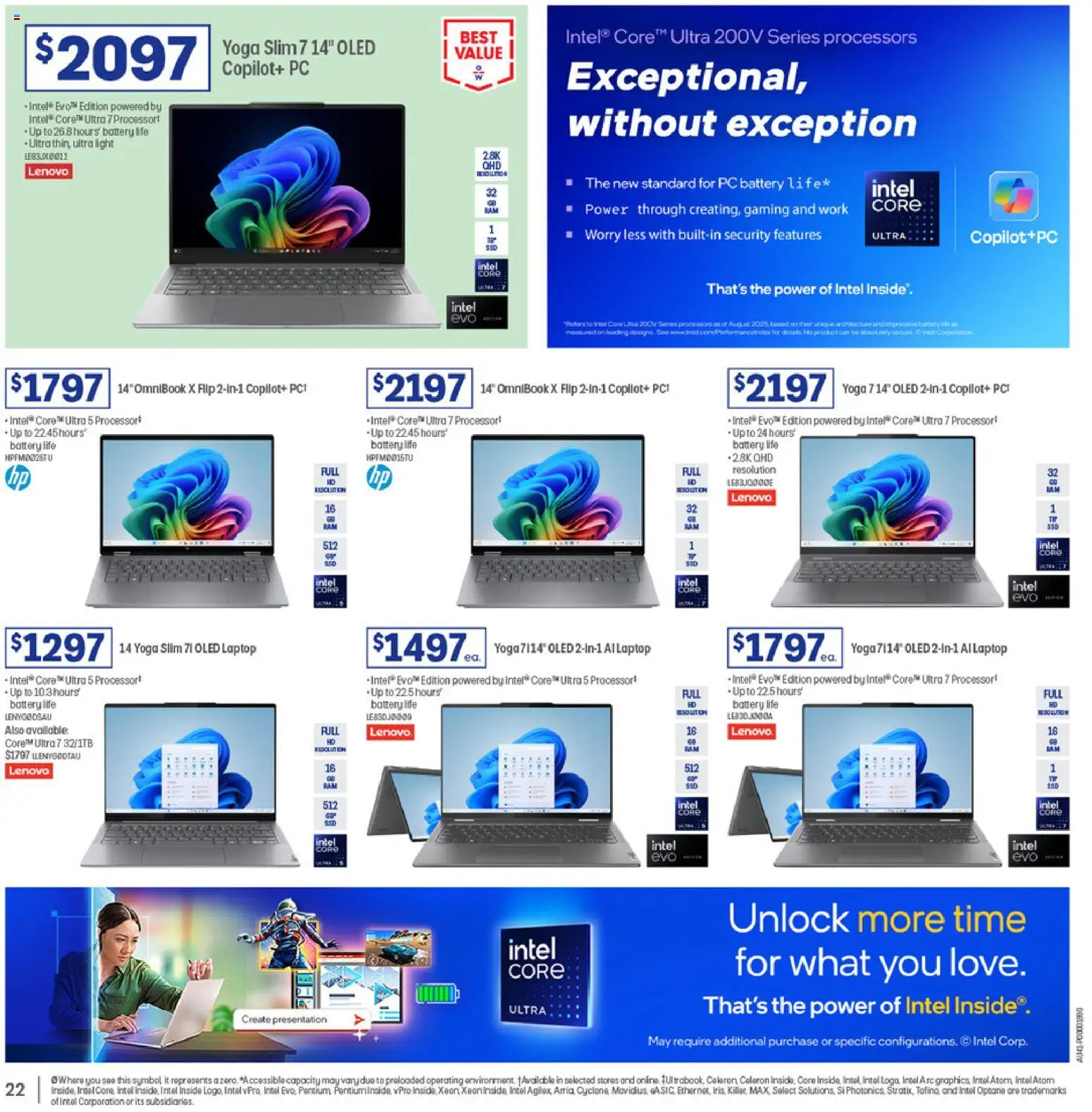 Officeworks catalogue - valid from 04.12.2025 | Page: 22 | Products: Battery, Light, Pc, Laptop