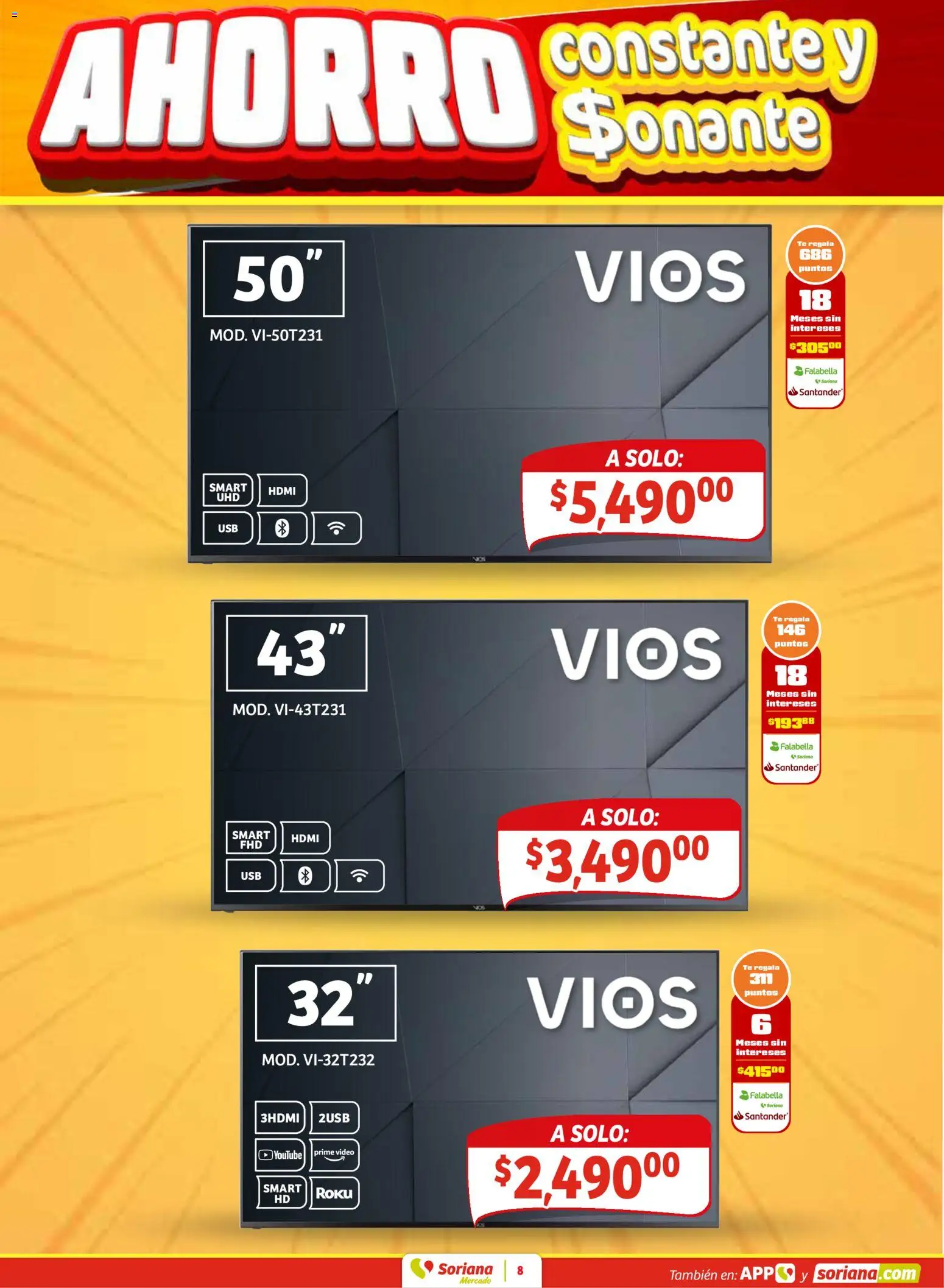 Nuevas ofertas de Soriana válidas en toda la República Mexicana desde el 12.02.2026. ¡Encuentra las mejores ofertas en Soriana - Fin de Semana Mercado: BCS, Son y Sin! | Página: 8 | Productos: Té, Video
