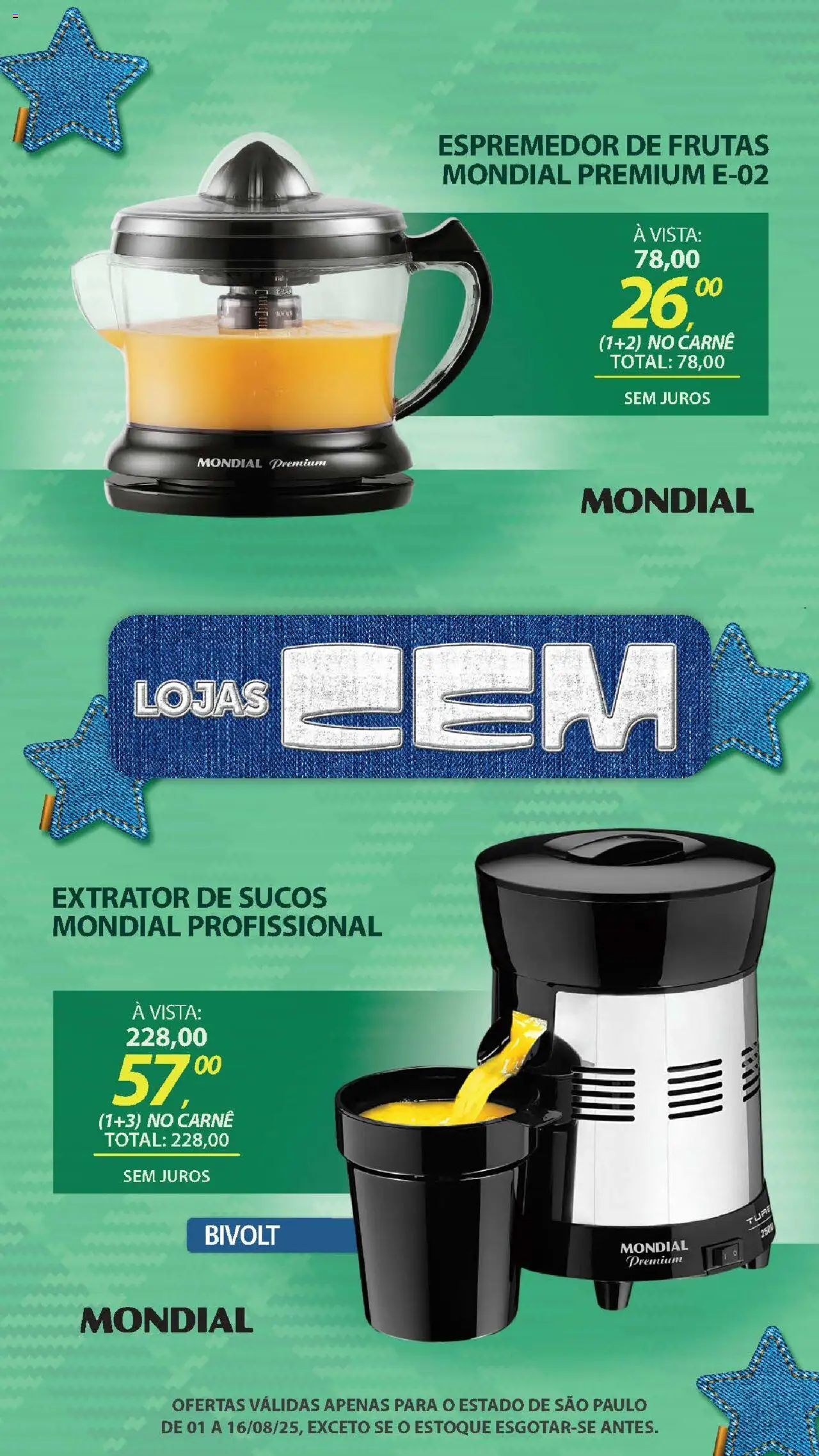 Lojas Cem Folheto - válido de 01.08.2025 | Página: 80 | Produtos: Espremedor, Espremedor de frutas, Carne