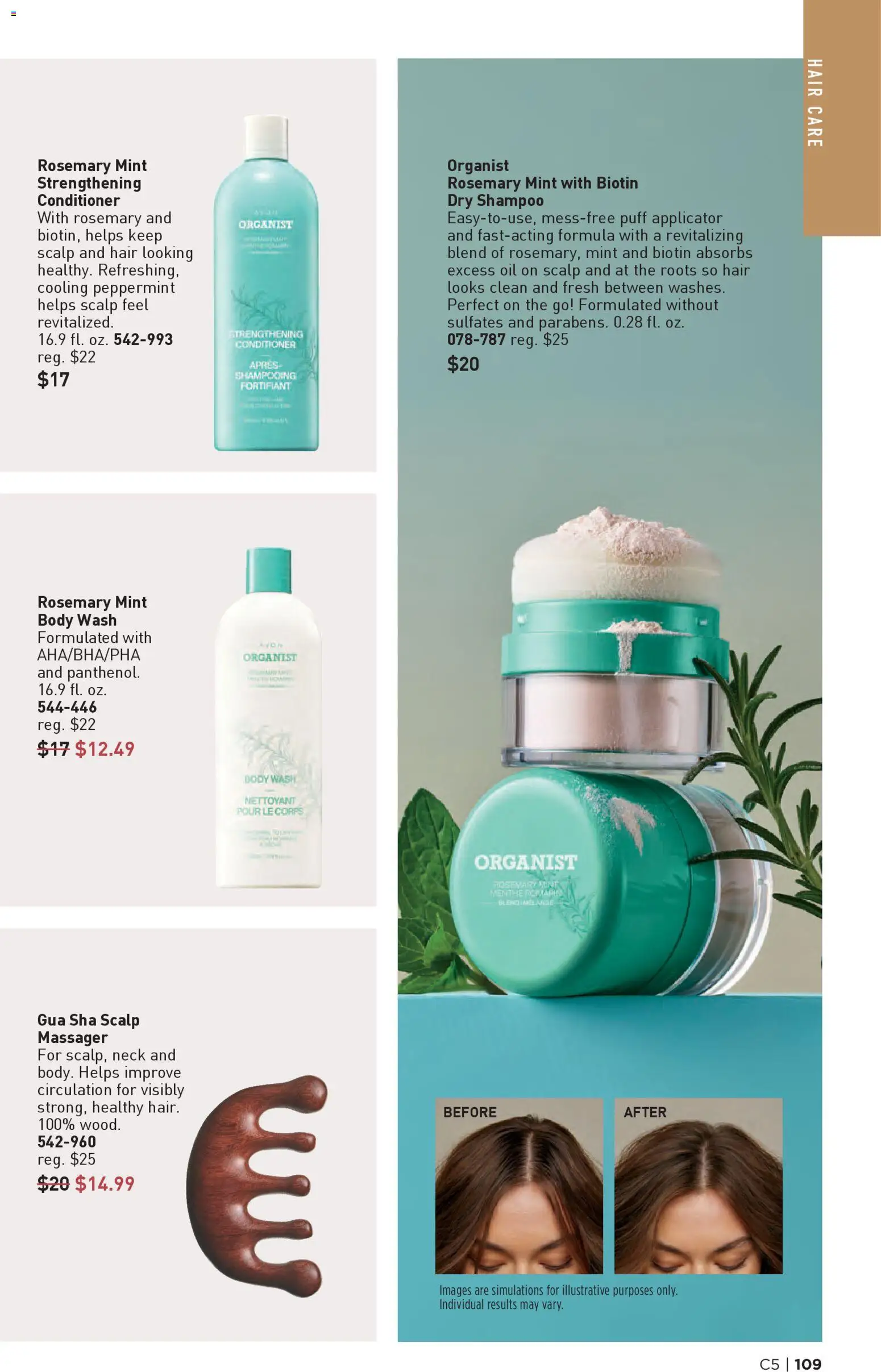 Avon Brochure - valid from 25.02.2026 | Page: 109 | Products: Peppermint, Shampoo, Conditioner, Oil