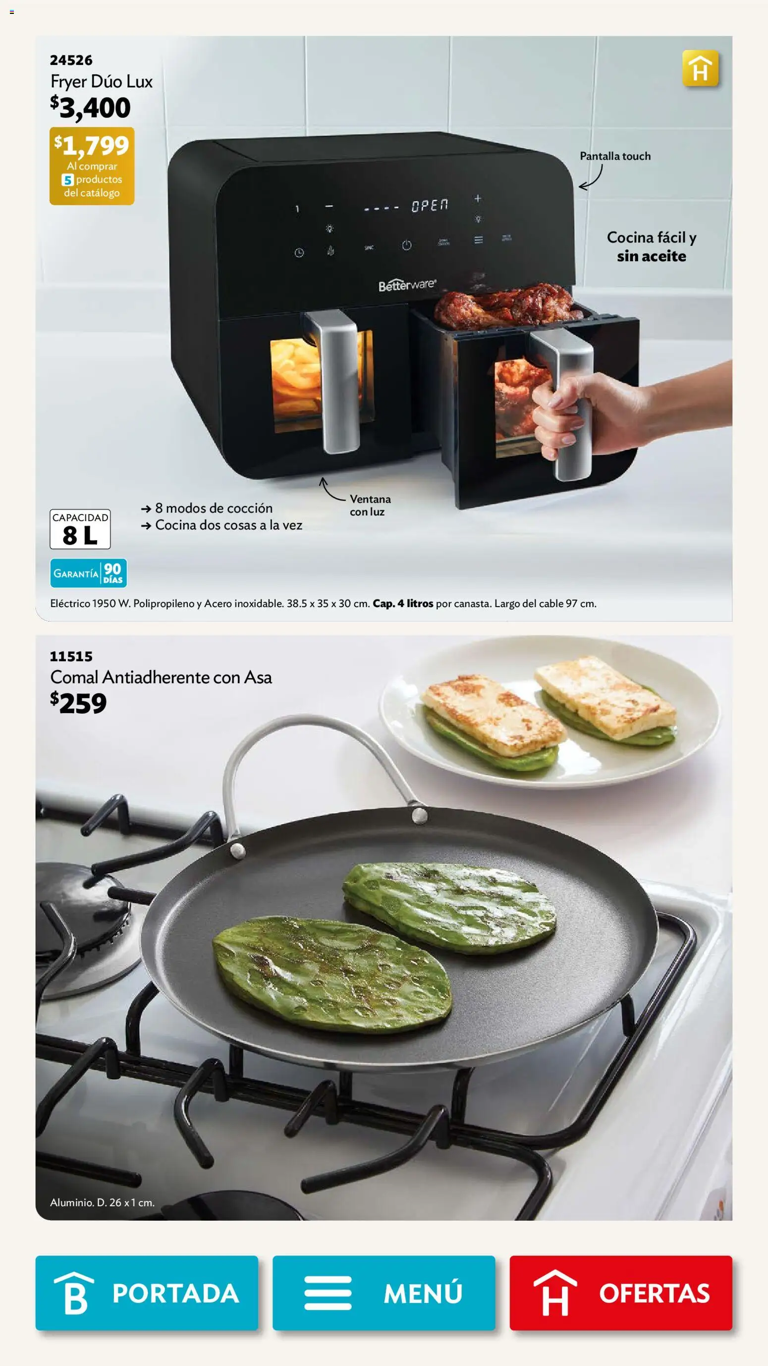 Nuevas ofertas de Betterware válidas en toda la República Mexicana desde el 04.05.2026. ¡Encuentra las mejores ofertas en Betterware campaña 5 2026! | Página: 34 | Productos: Aceite, Cable, Cocina