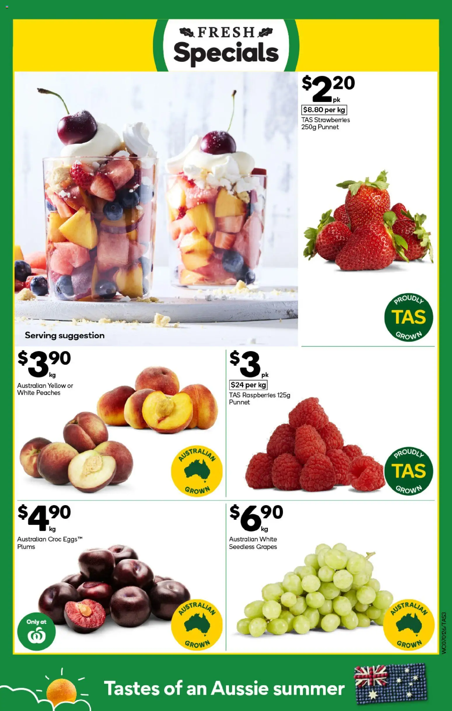 Woolworths catalogue - valid from 07.01.2026 | Page: 3 | Products: Strawberries, Grapes, Plums