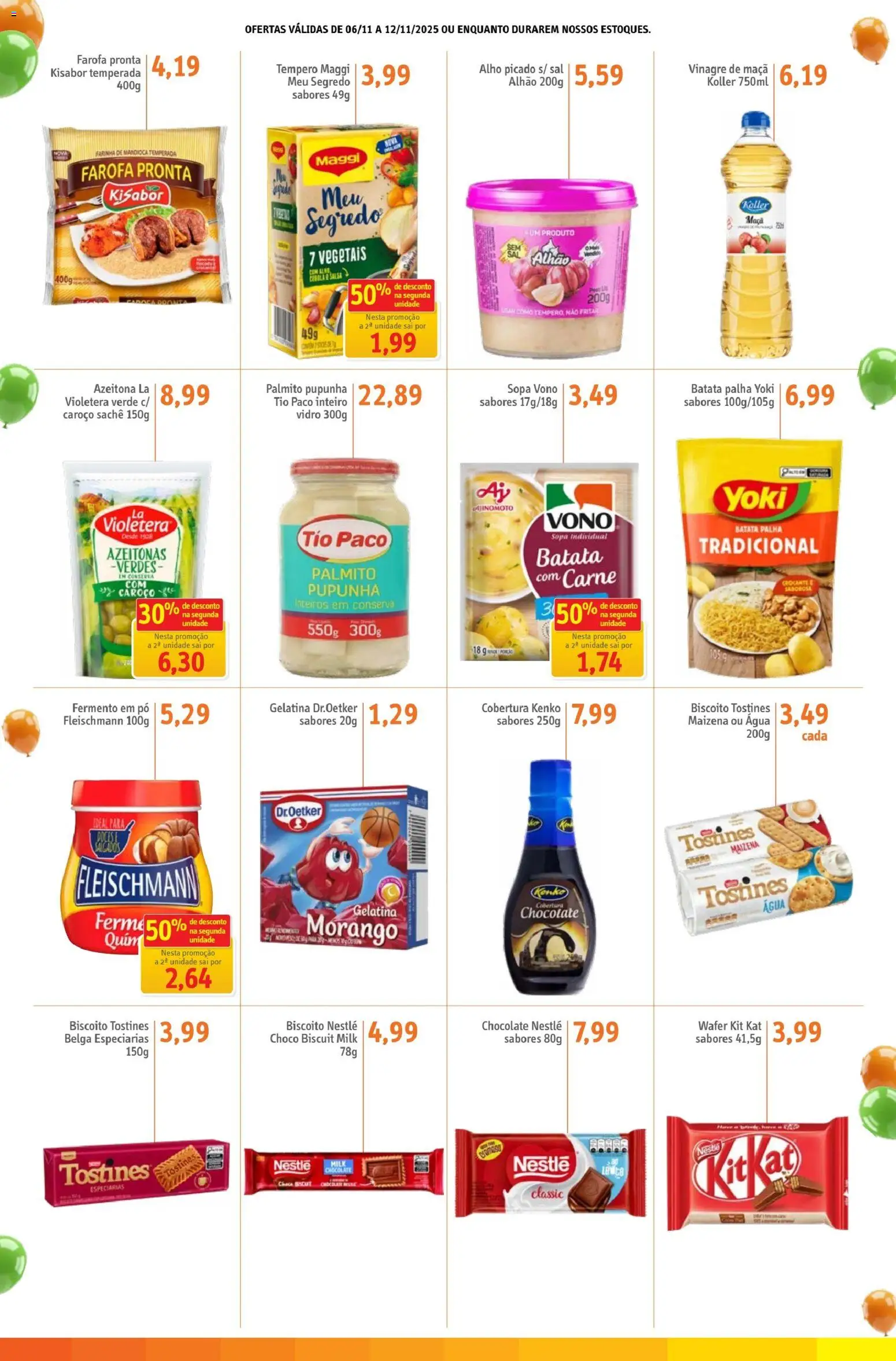 Sonda Folheto - válido de 06.11.2025 | Página: 6 | Produtos: Azeitonas, Mandioca, Chocolate, Carne