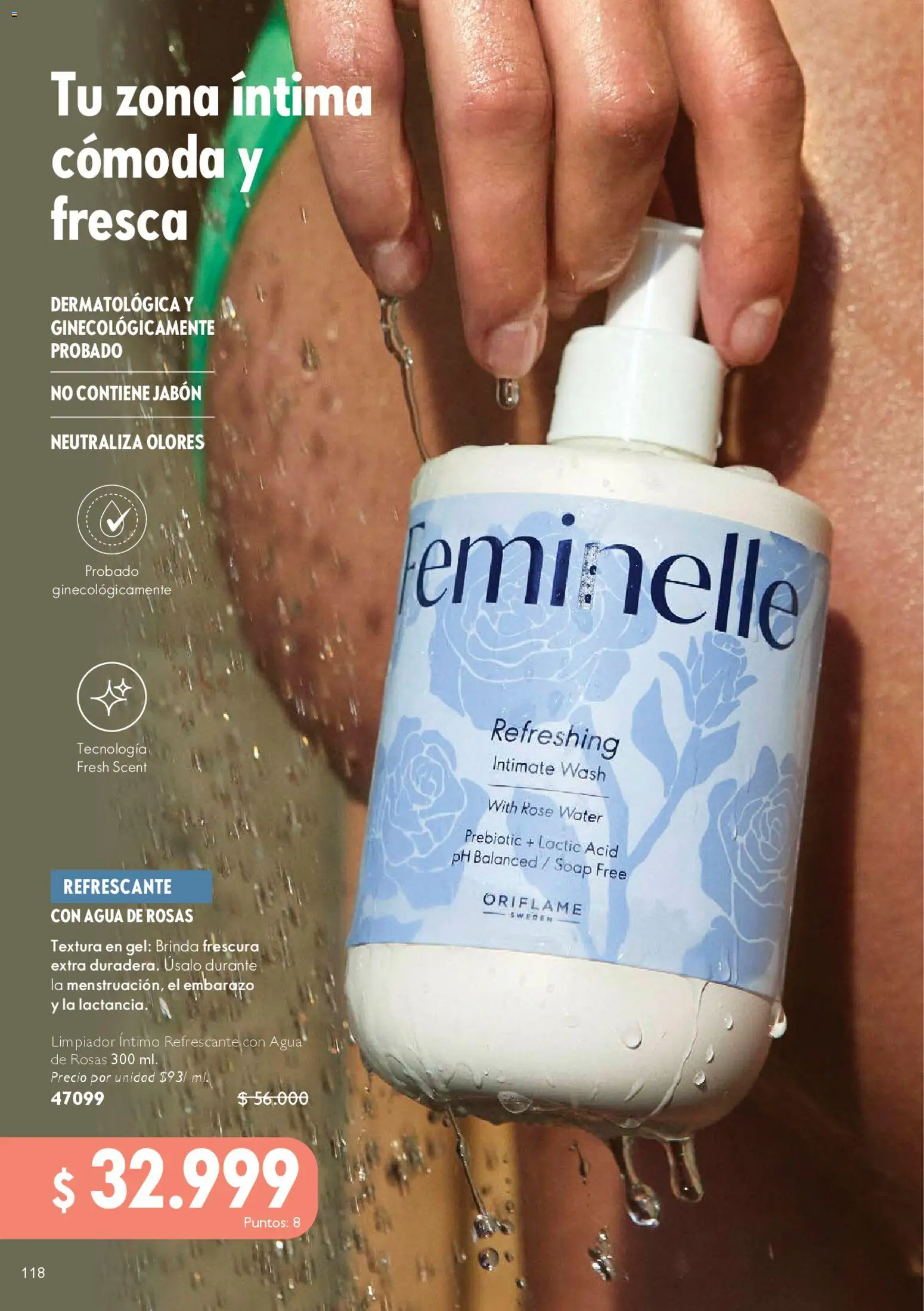 Oriflame revista - valida desde el 18.04.2026 | Página: 118 | Productos: Agua, Limpiador, Cómoda, Jabón