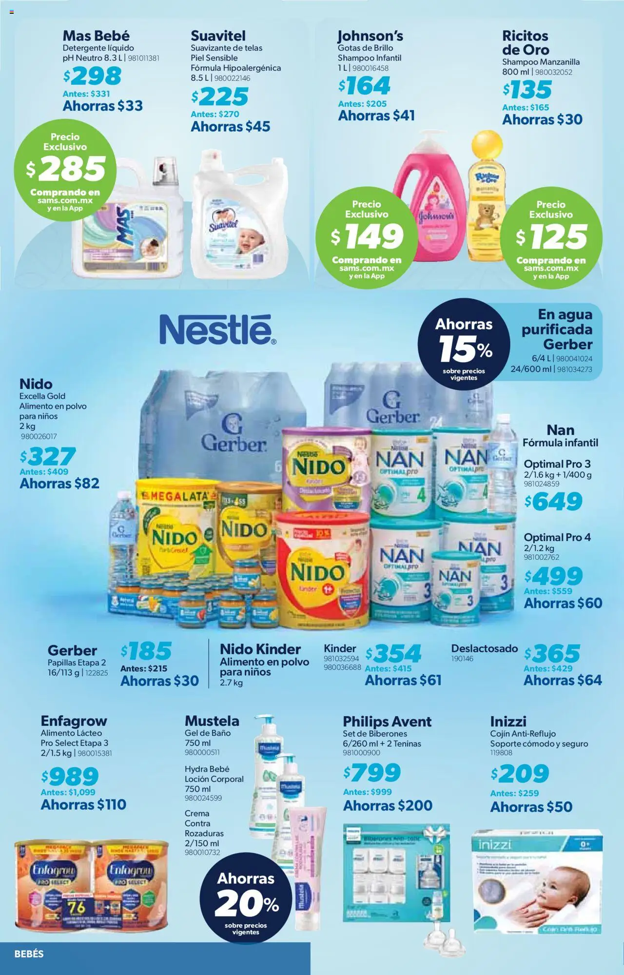 Nuevas ofertas de Sam's Club válidas en toda la República Mexicana desde el 07.08.2025. ¡Encuentra las mejores ofertas en Sam's Club - Catálogo Productos Especiales! | Página: 26 | Productos: Crema, Agua, Loción, Suavizante de telas