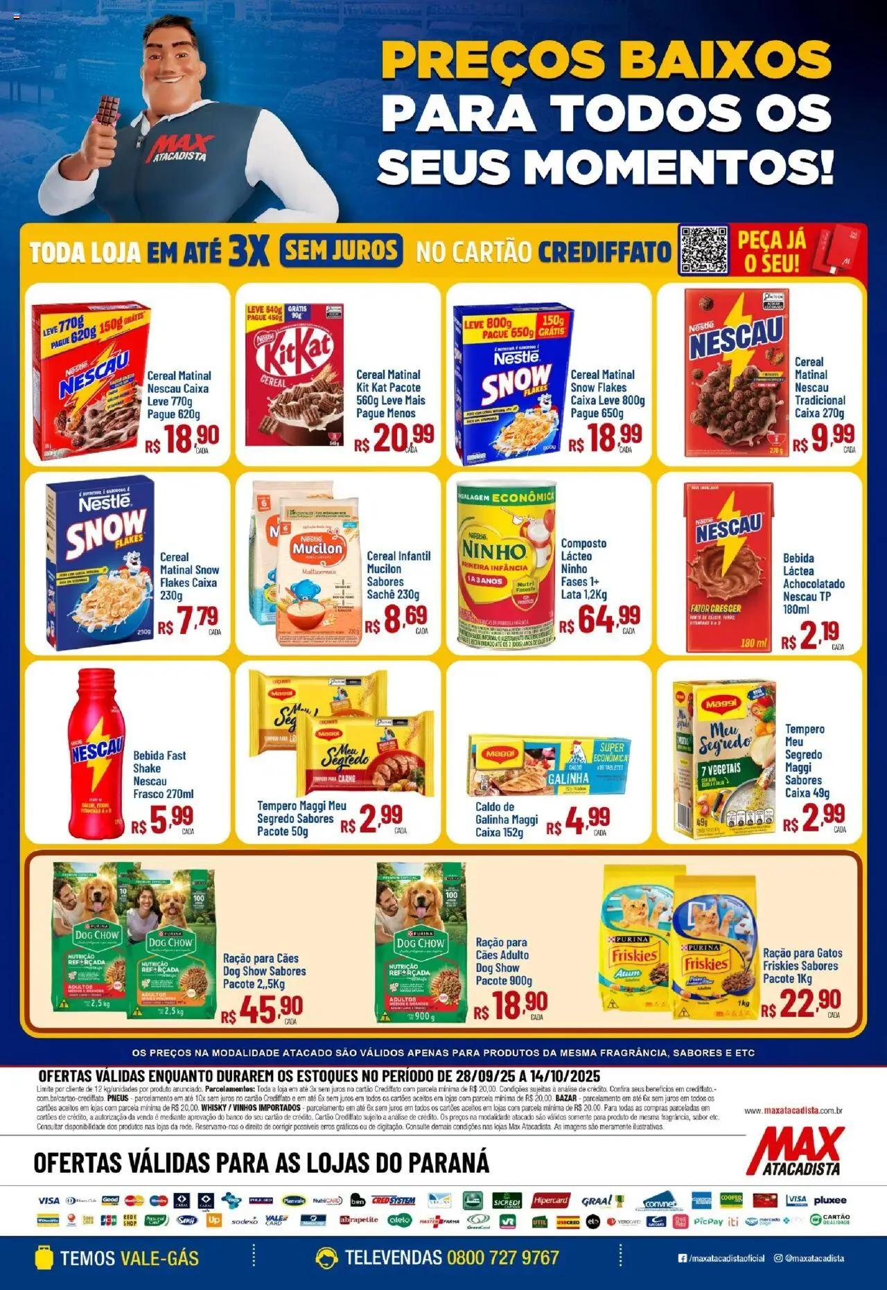Max Atacadista Folheto - válido de 28.09.2025 | Página: 2 | Produtos: Banco, Whisky, Nescau, Mucilon