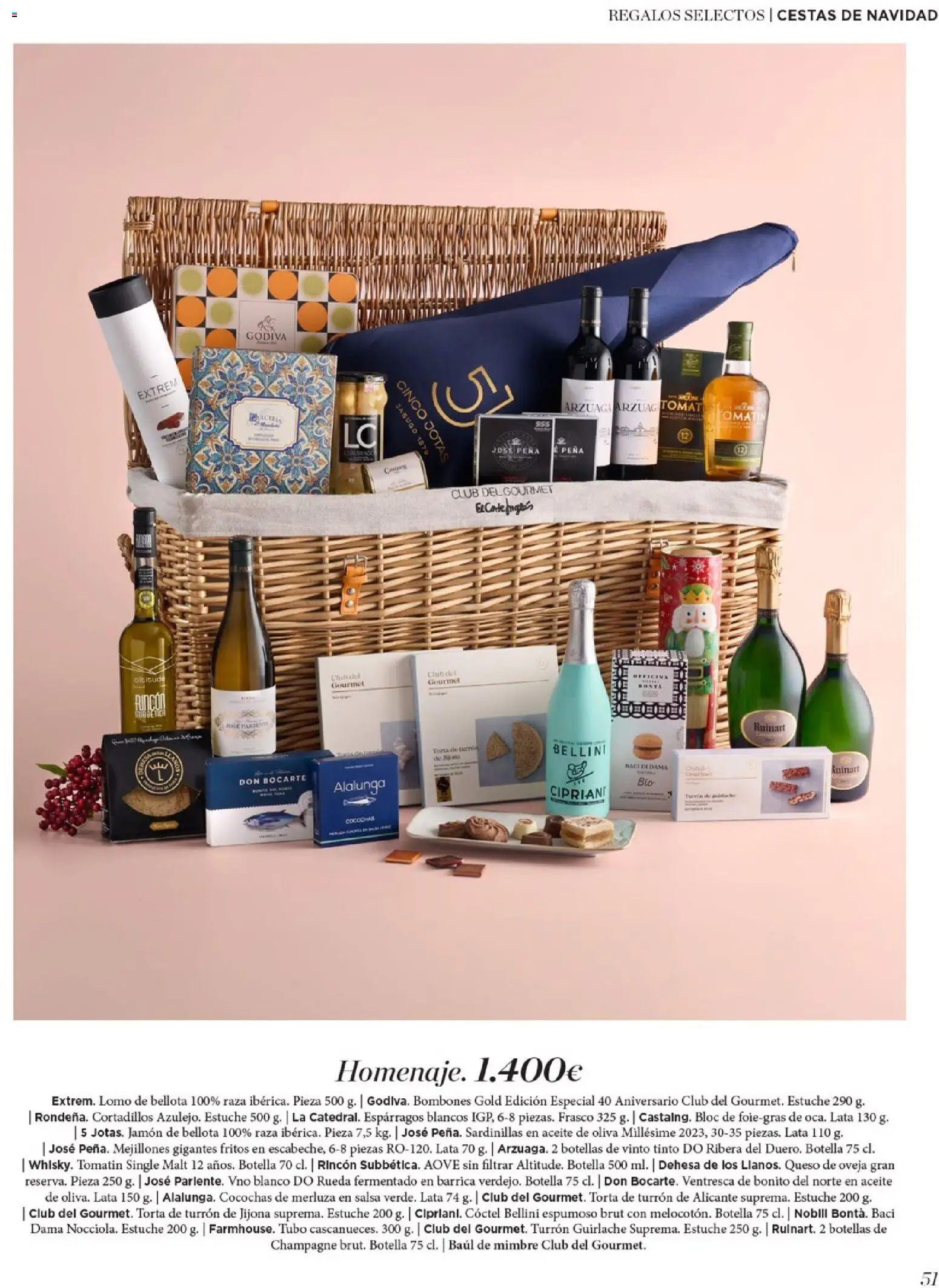 Nuevas ofertas de El Corte Inglés válidas en toda la República Mexicana desde el 19.11.2025. ¡Encuentra las mejores ofertas en El Corte Inglés catálogo El Placer De Regalar! | Página: 51 | Productos: Aceite de oliva, Espárragos, Estuche, Turrón