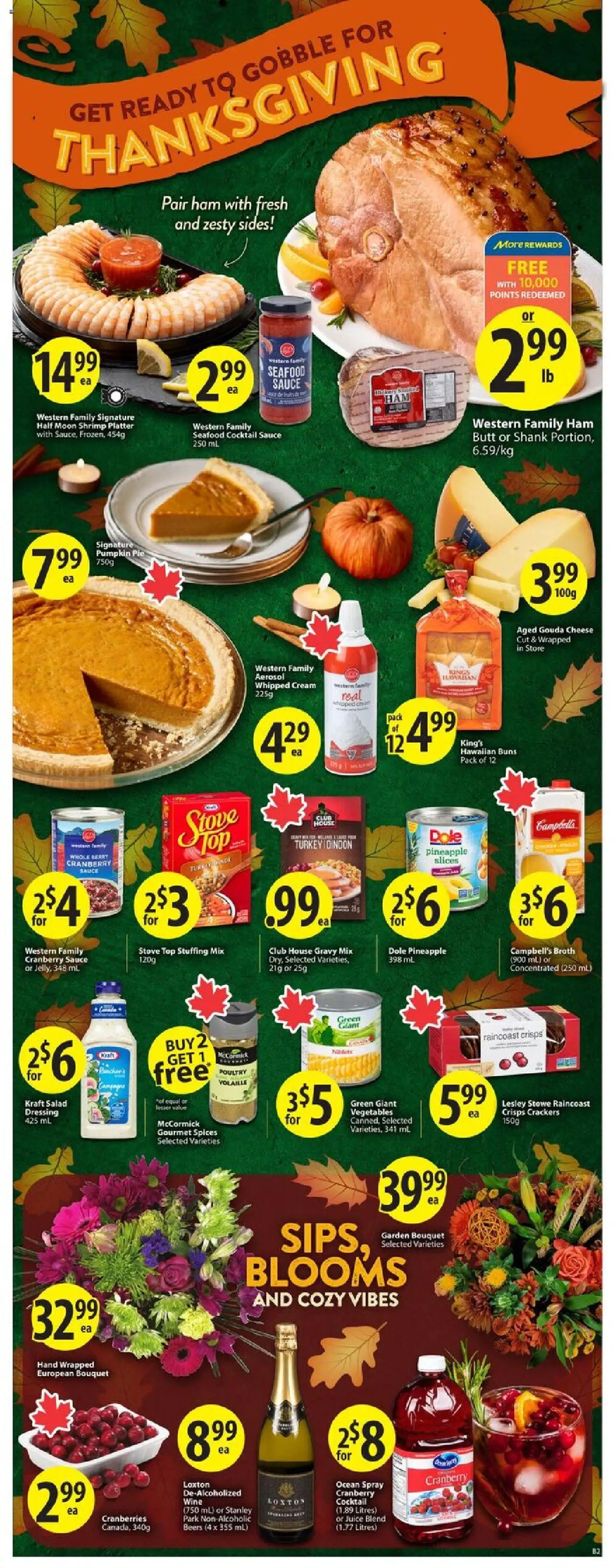 Save on foods flyer valid from 09.10.2025 | Page: 2 | Products: Cream, Turkey, Stove, Cheese