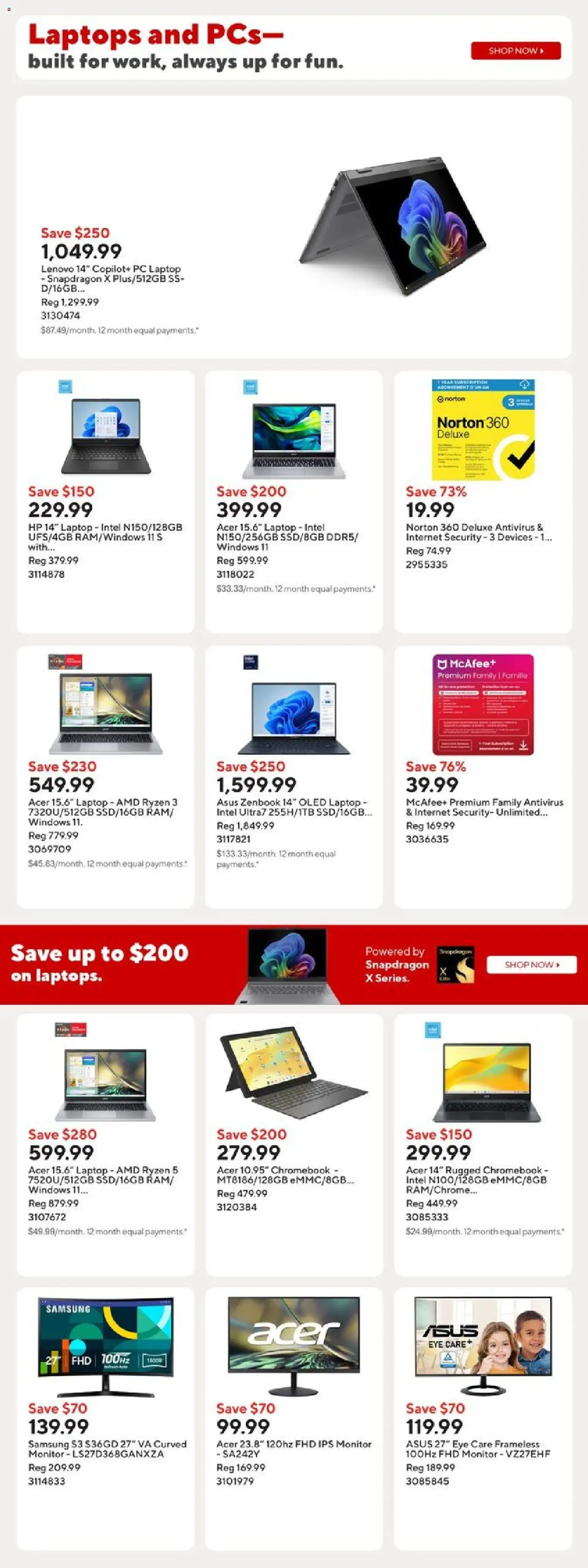 Staples flyer valid from 05.12.2025 | Page: 12 | Products: Monitor, PC