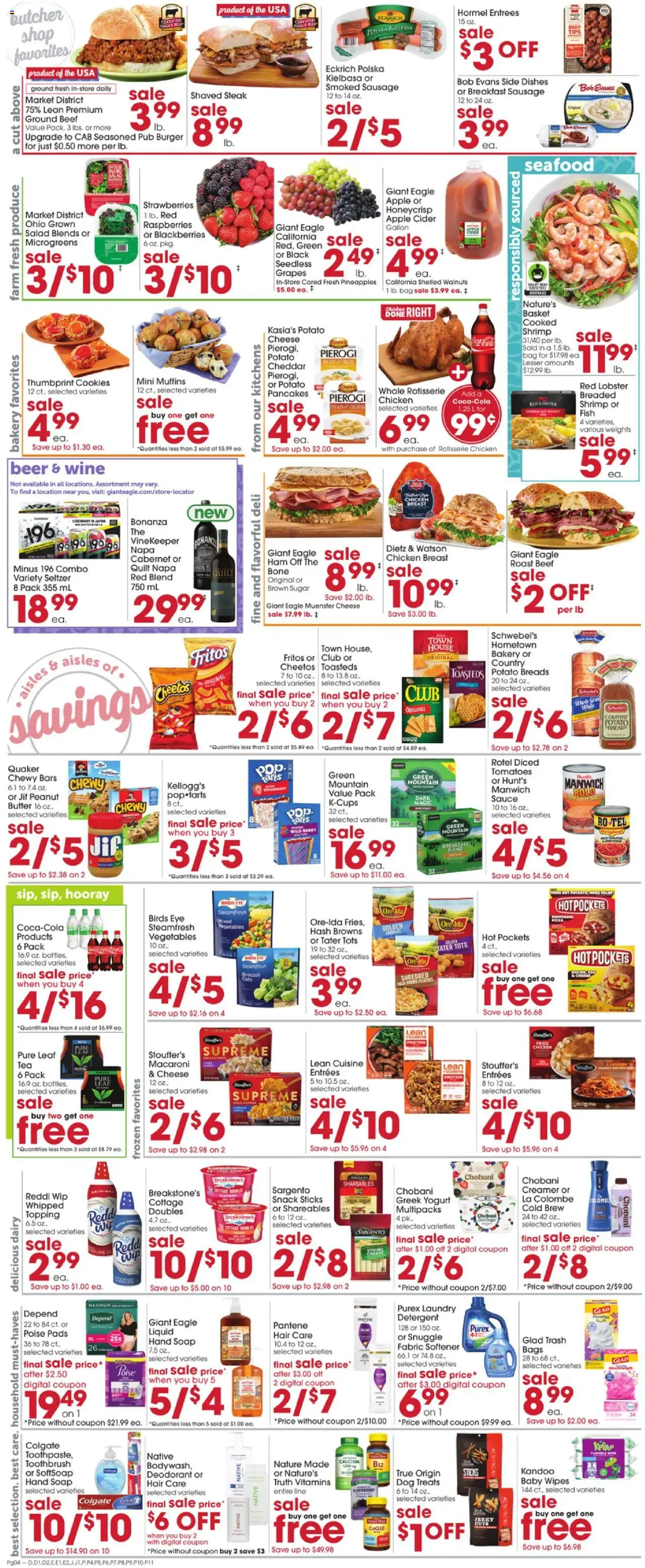 Giant Eagle Weekly Ad - valid from 02.10.2025 | Page: 6 | Products: Pizza, Sausage, Peach, Quilt