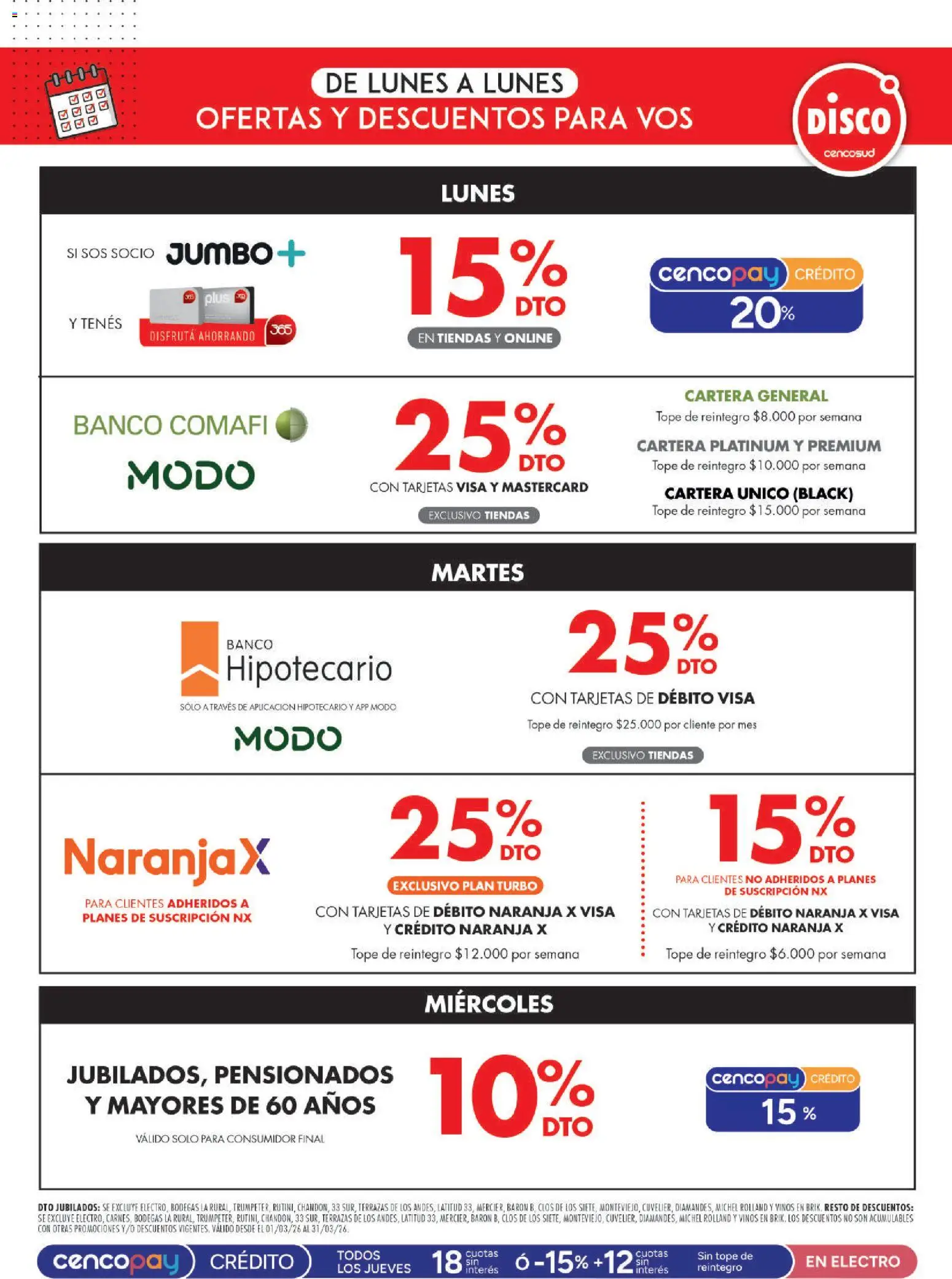 Disco - Ofertas | Córdoba │ válido desde el 27.03.2026 | Página: 11 | Productos: Cartera, Disco, Banco, General