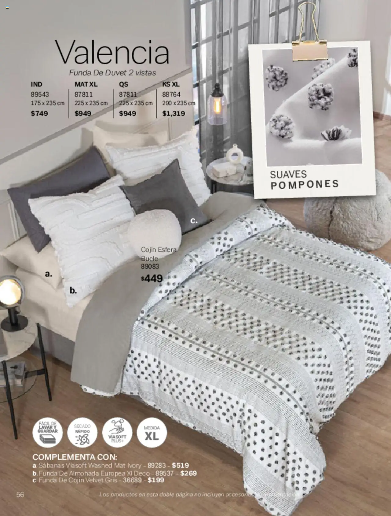 Nuevas ofertas de Vianney válidas en toda la República Mexicana desde el 07.03.2025. ¡Encuentra las mejores ofertas en Vianney catálogo Primavera! | Página: 58 | Productos: Funda, Funda de almohada, Almohada, Sabanas