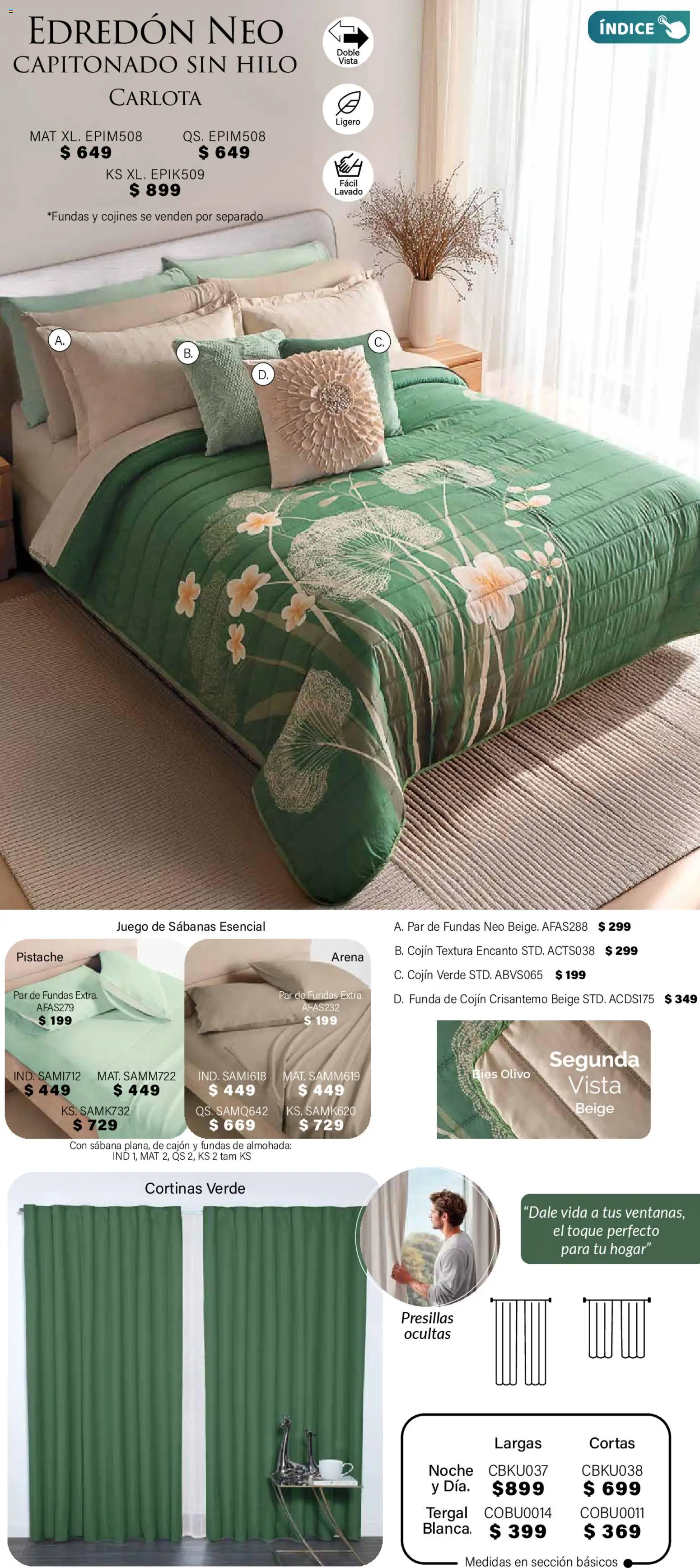 Nuevas ofertas de Colchas Concord válidas en toda la República Mexicana desde el 01.11.2025. ¡Encuentra las mejores ofertas en Colchas Concord Buen Fin! | Página: 49 | Productos: Funda, Almohada, Sabanas, Cortinas