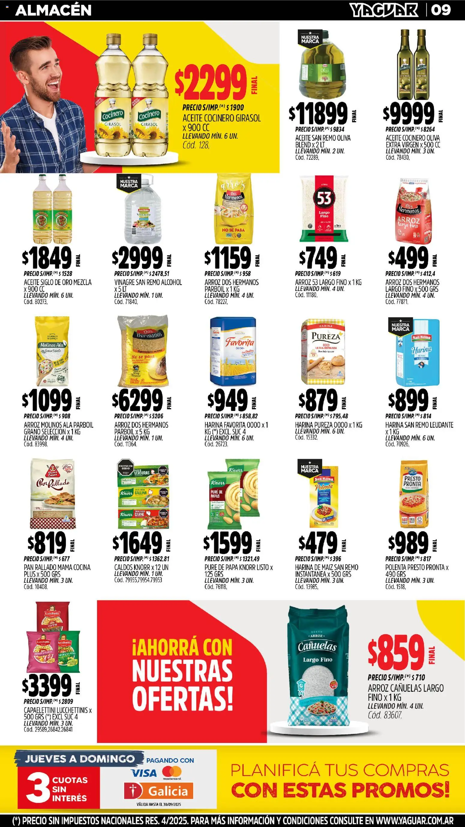 Yaguar - Mendoza │ válido desde el 27.10.2025 | Página: 9 | Productos: Cocina, Maiz, Pan, Pan rallado