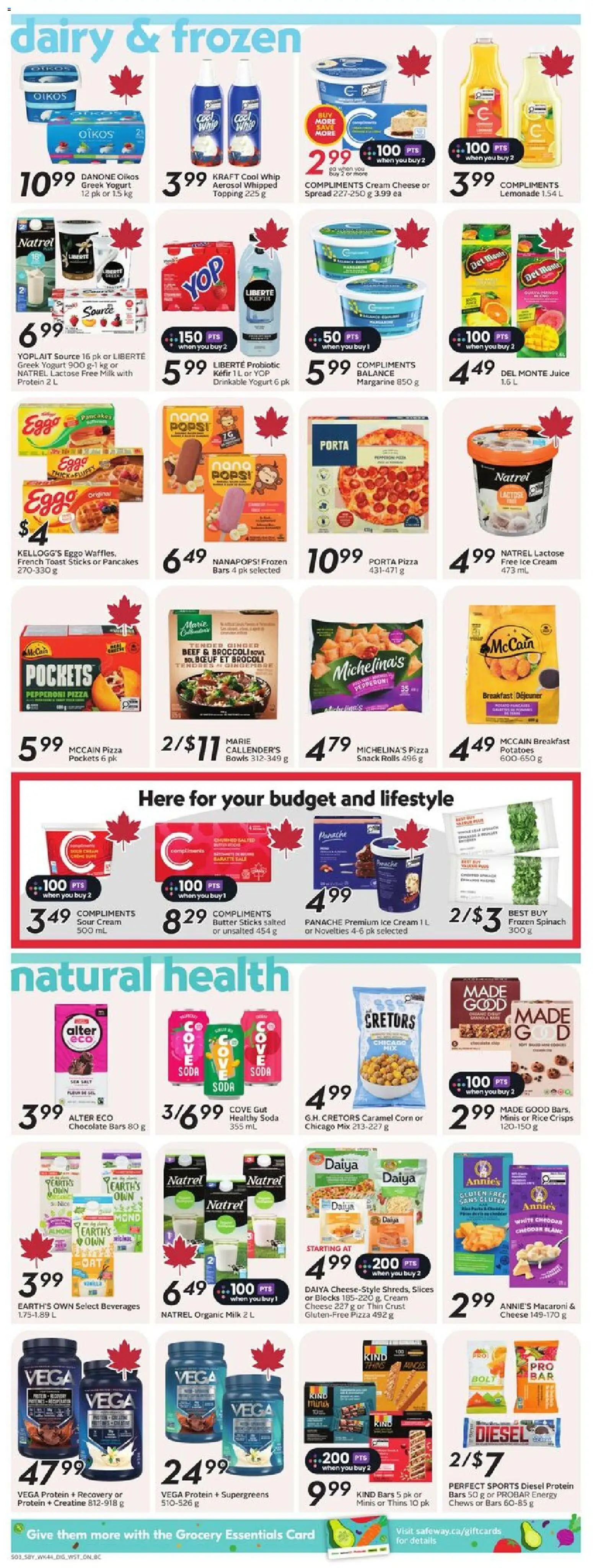 Safeway flyer valid from 26.02.2026 | Page: 11 | Products: Rice, Butter, Cheese, Pizza