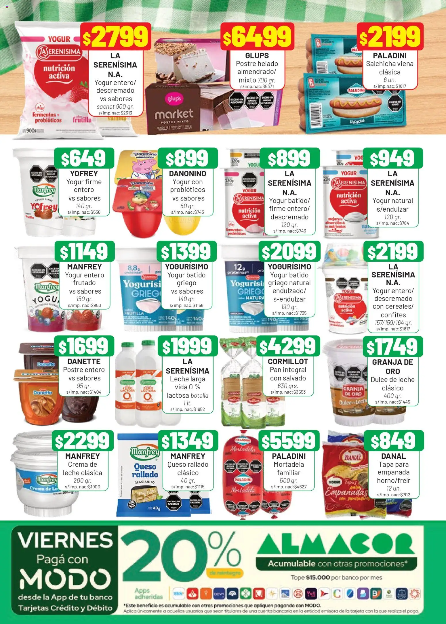 Almacor catálogo │ válido desde el 19.03.2026 | Página: 2 | Productos: Frutilla, Dulce de leche, Salchicha, Pan