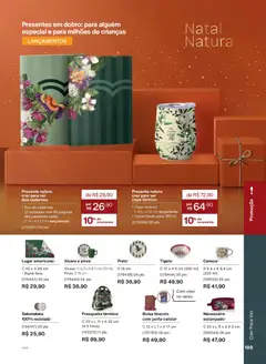Natura - Ciclo 18/2025 - Pré-Visualização do folheto da loja Natura, válido de 30.10.2025 | Página: 189 | Produtos: Necessaire, Caneca, Bolsa, Saboneteira