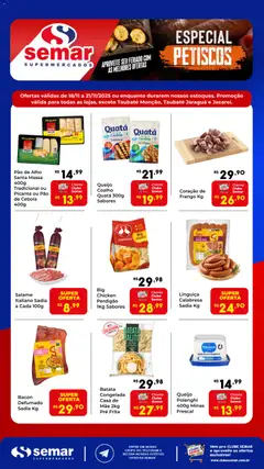 Semar Supermercado - Ofertas Petiscos - Pré-Visualização do folheto da loja Semar Supermercado, válido de 18.11.2025