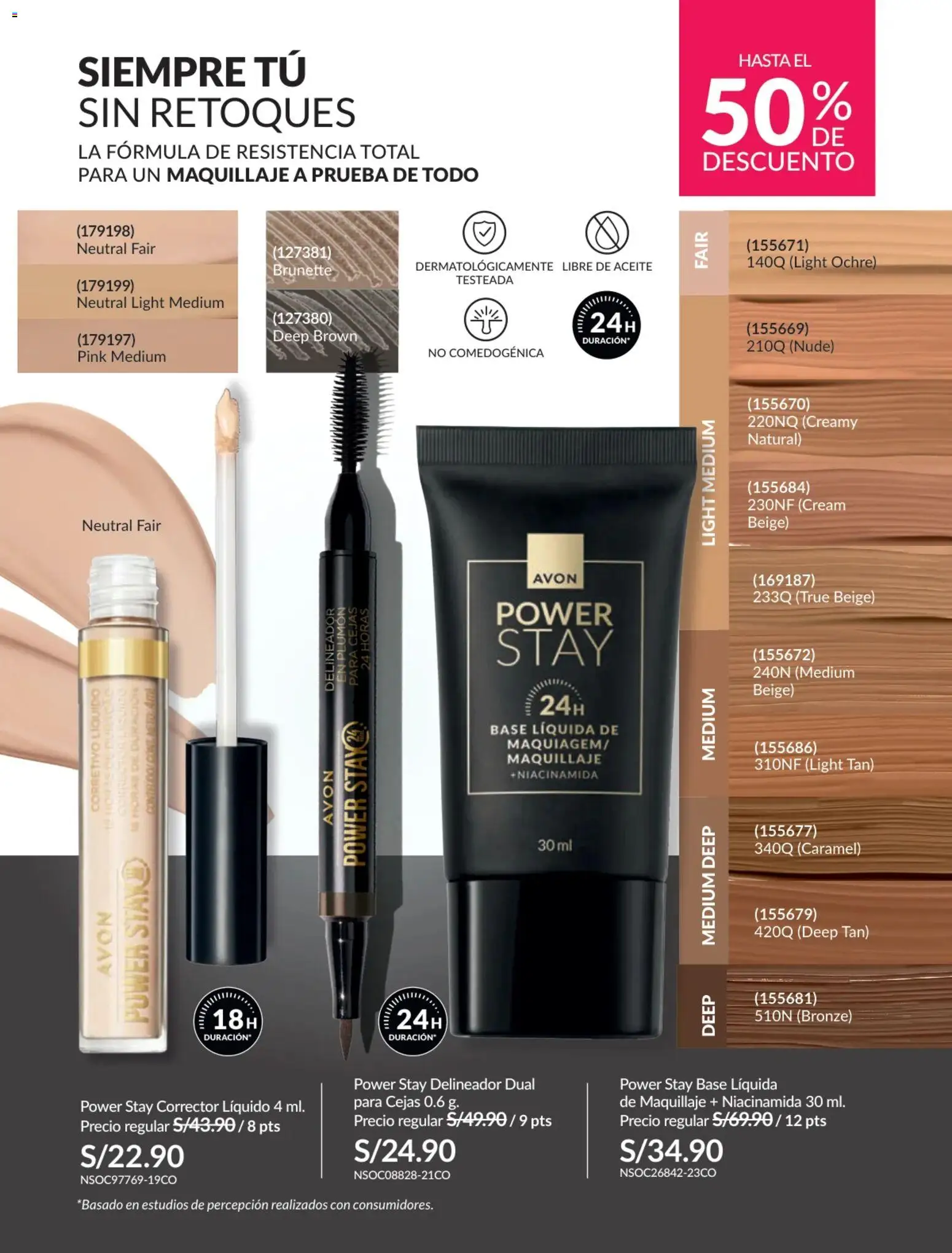 Catálogo Avon válido desde 31.01.2026 | Página: 13 | Productos: Delineador, Aceite, Maquillaje, Corrector