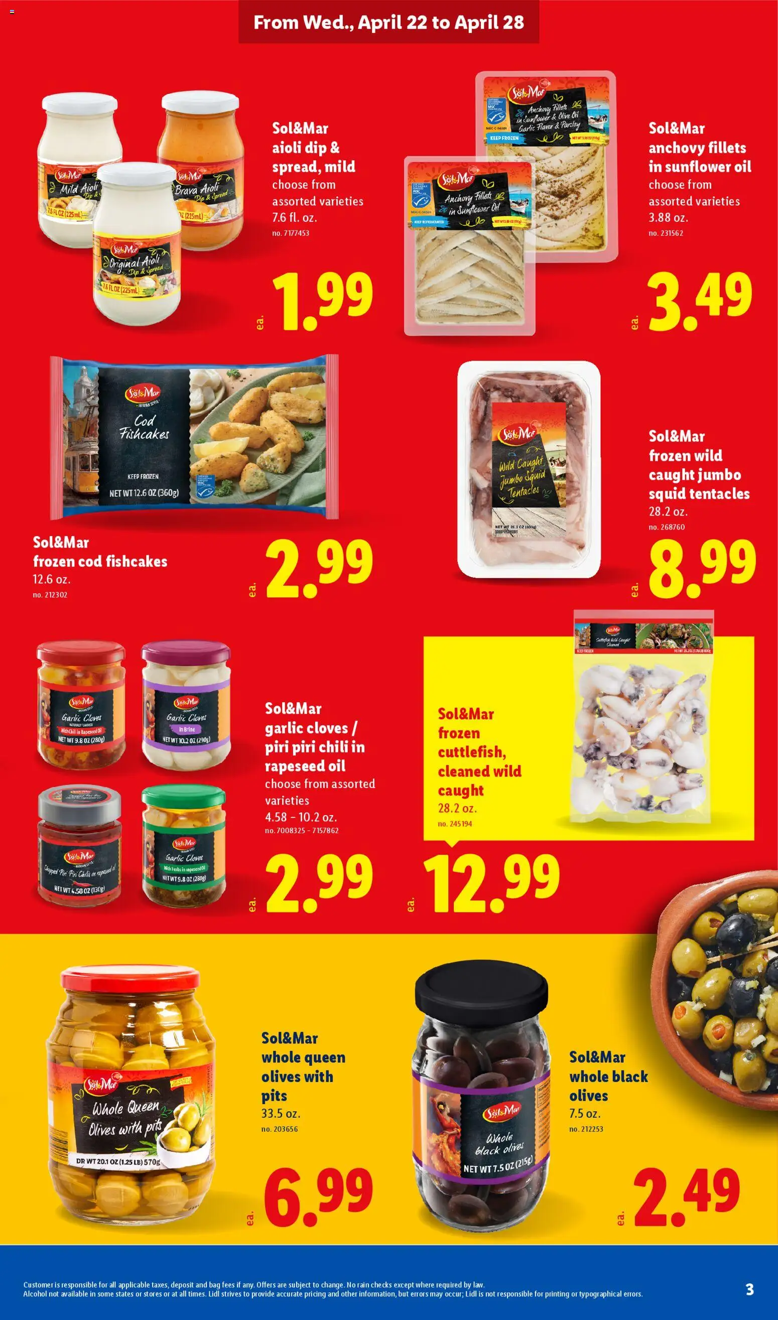 Lidl Weekly Ad - valid from 22.04.2026 | Page: 3 | Products: Oil, Garlic, Parsley, Bag