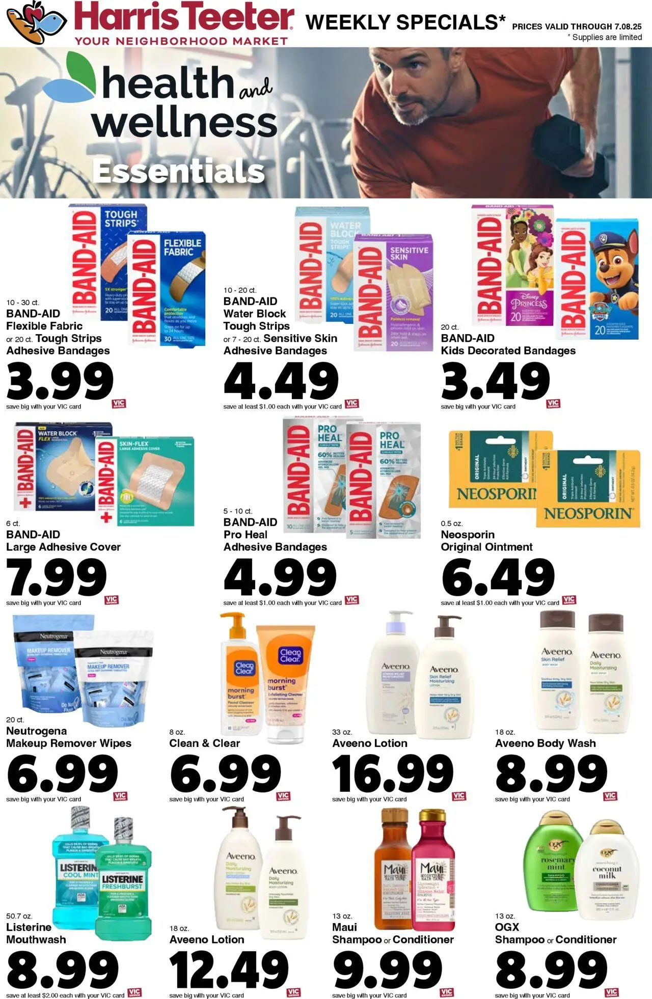 Harris Teeter Weekly Ad - valid from 02.07.2025 | Page: 16 | Products: Adhesive, Conditioner, Body Wash, Water
