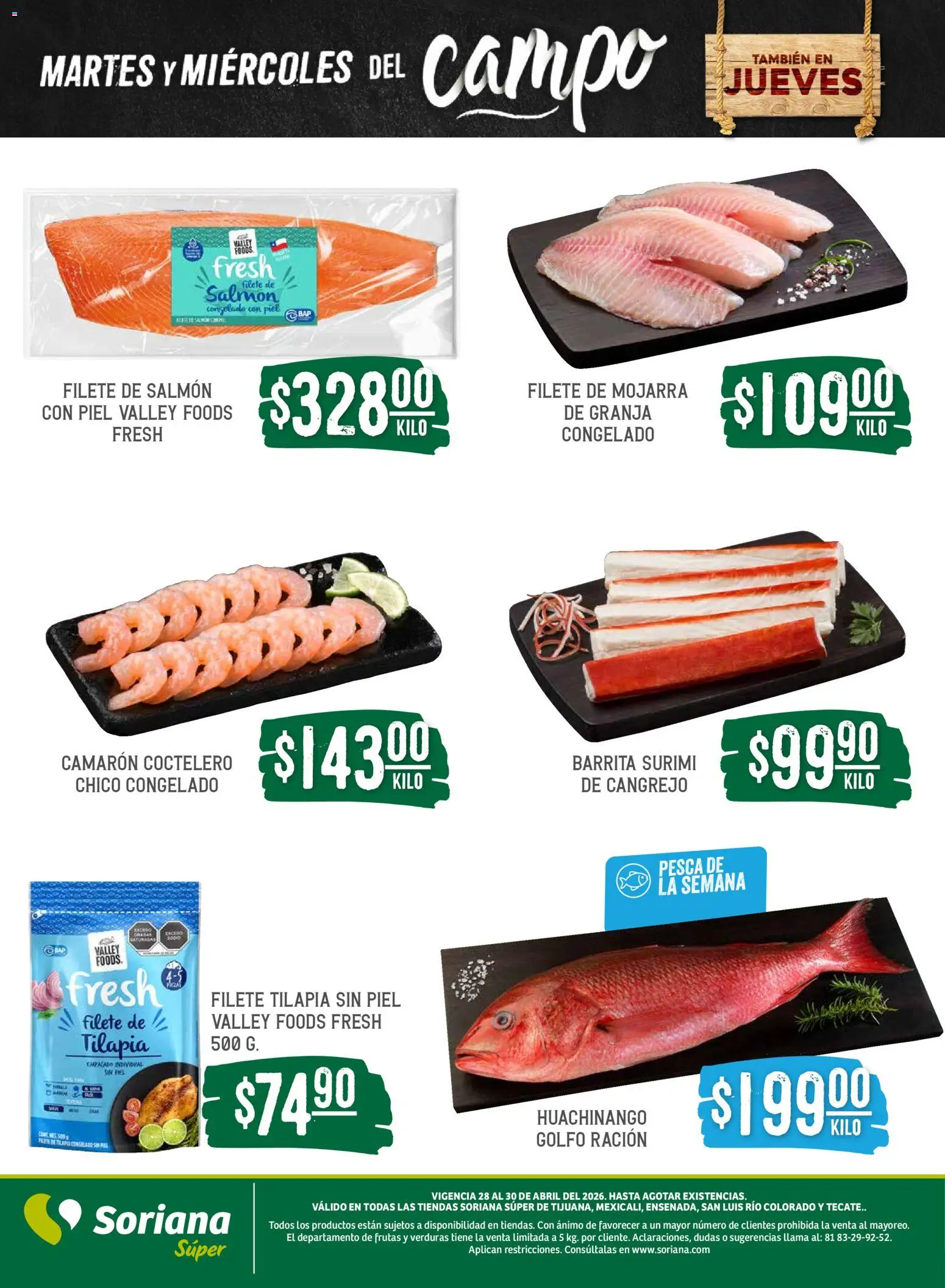 Nuevas ofertas de Soriana válidas en toda la República Mexicana desde el 28.04.2026. ¡Encuentra las mejores ofertas en Soriana Martes y Miércoles del Campo Súper: Tijuana, Mexicali, Ensenada, San Luis Río Colorado y Tecate! | Página: 5