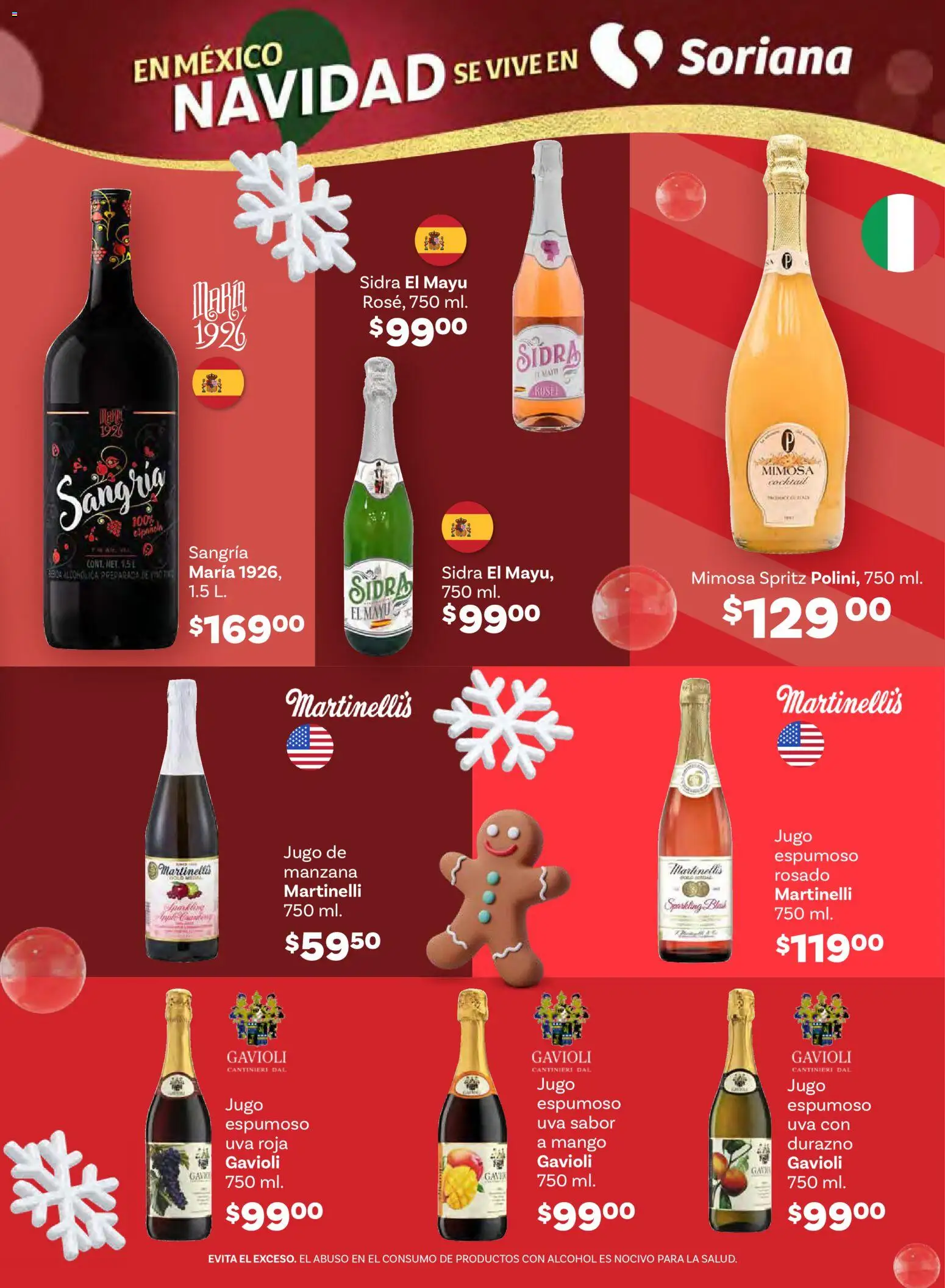 Nuevas ofertas de Soriana válidas en toda la República Mexicana desde el 11.12.2025. ¡Encuentra las mejores ofertas en Soriana - Preciazazaso Súper: Frontera Chia, Q. Roo! | Página: 46 | Productos: Manzana, Mango, Jugo, Uva