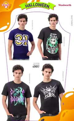 Vista previa de Del Sol y Woolworth - Catálogo Halloween, nuevo folleto de la tienda, válido en México a partir del 23.10.2025 | Página: 15 | Productos: Playera