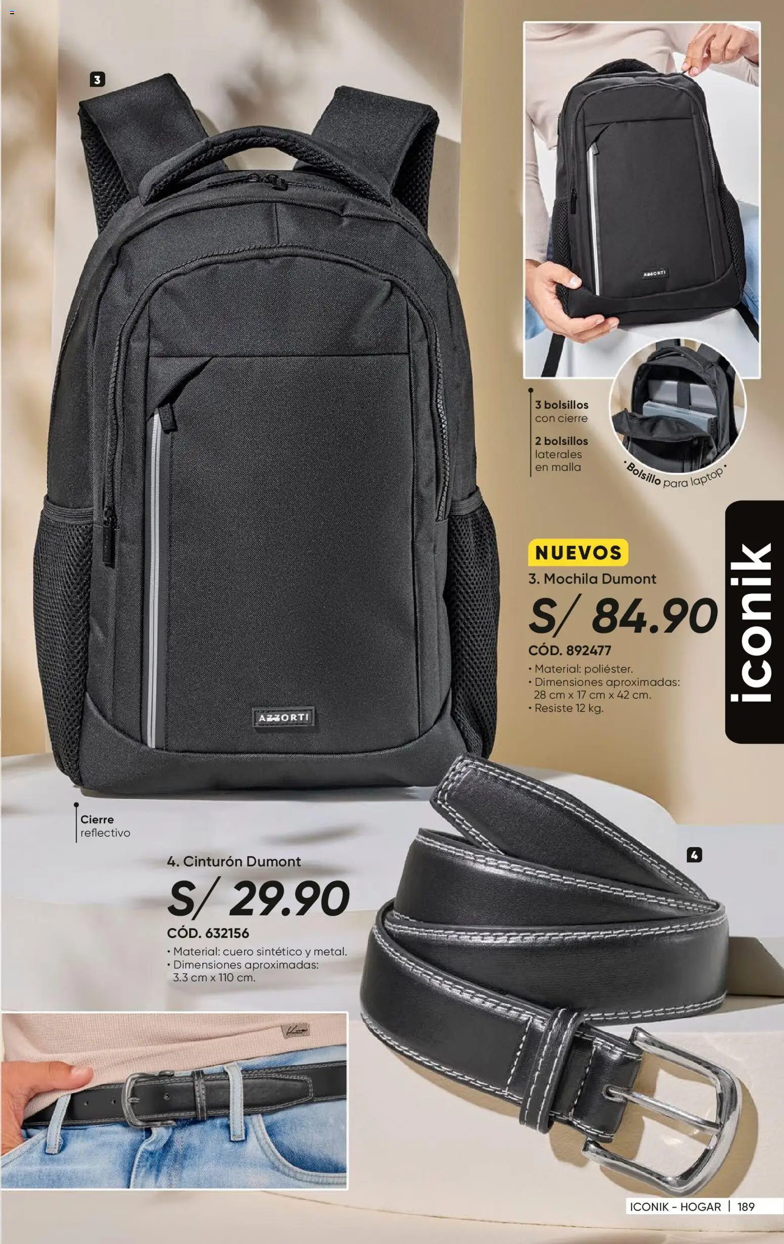 Catálogo Azzorti válido desde 26.01.2026 | Página: 190 | Productos: Mochila, Cinturón