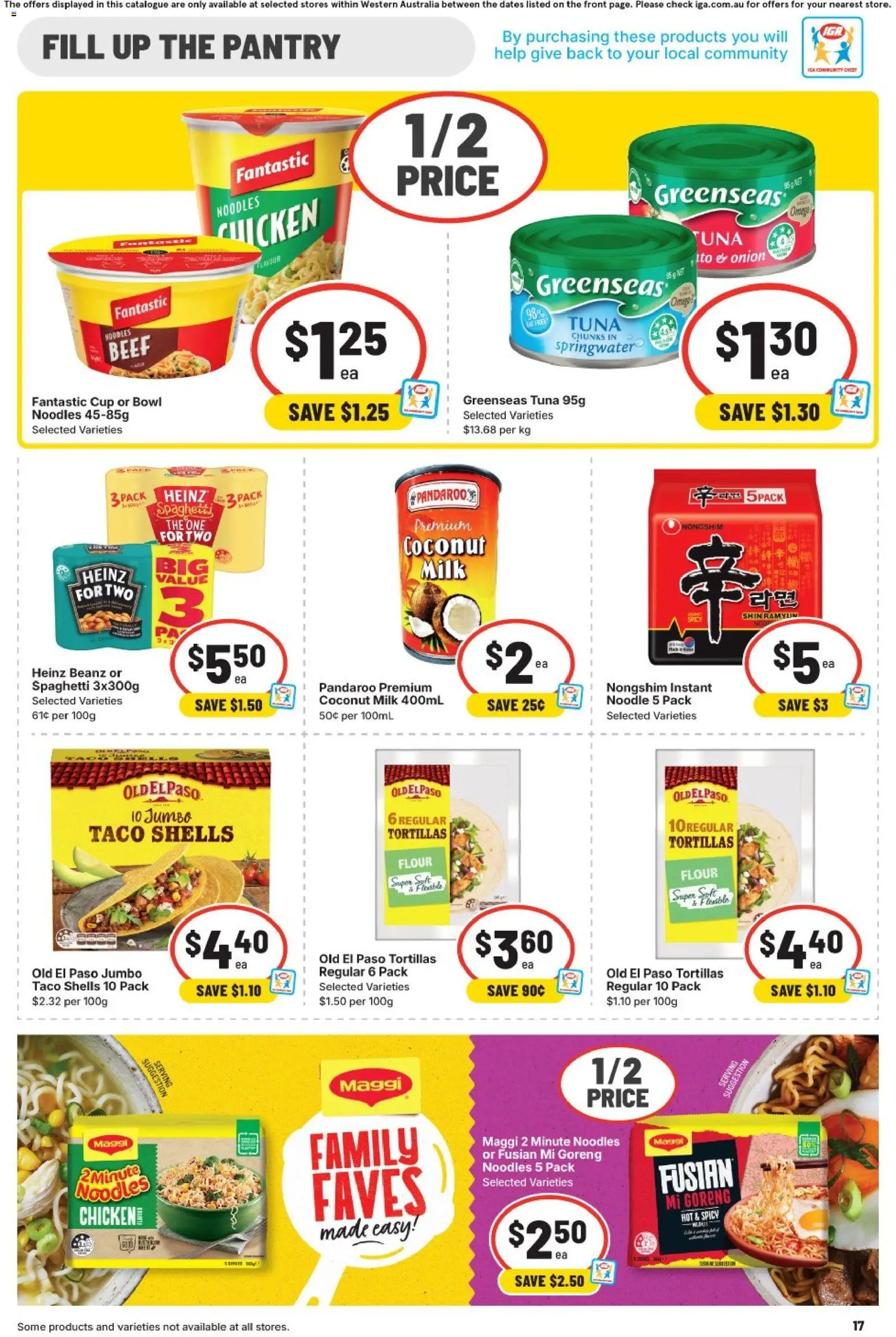 IGA catalogue - valid from 21.01.2026 | Page: 17 | Products: Milk, Noodles, Beef, Tortillas