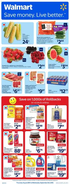 Preview of Walmart weekly flyer from shop Walmart valid from 28.08.2025