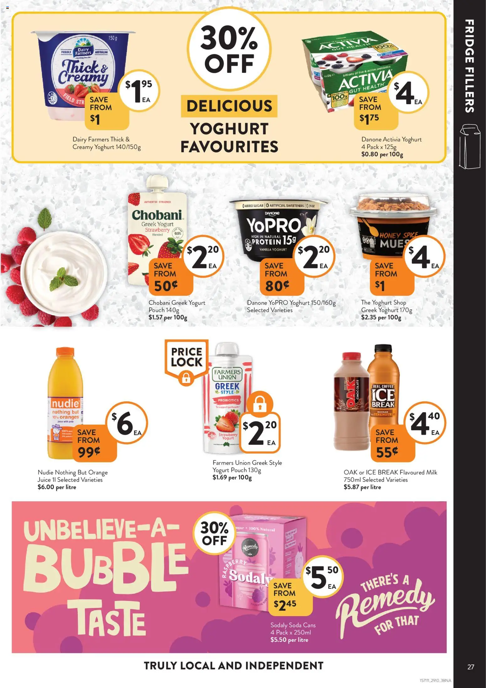 Foodworks catalogue - valid from 29.10.2025 | Page: 27 | Products: Dairy, Chocolate, Juice, Fridge