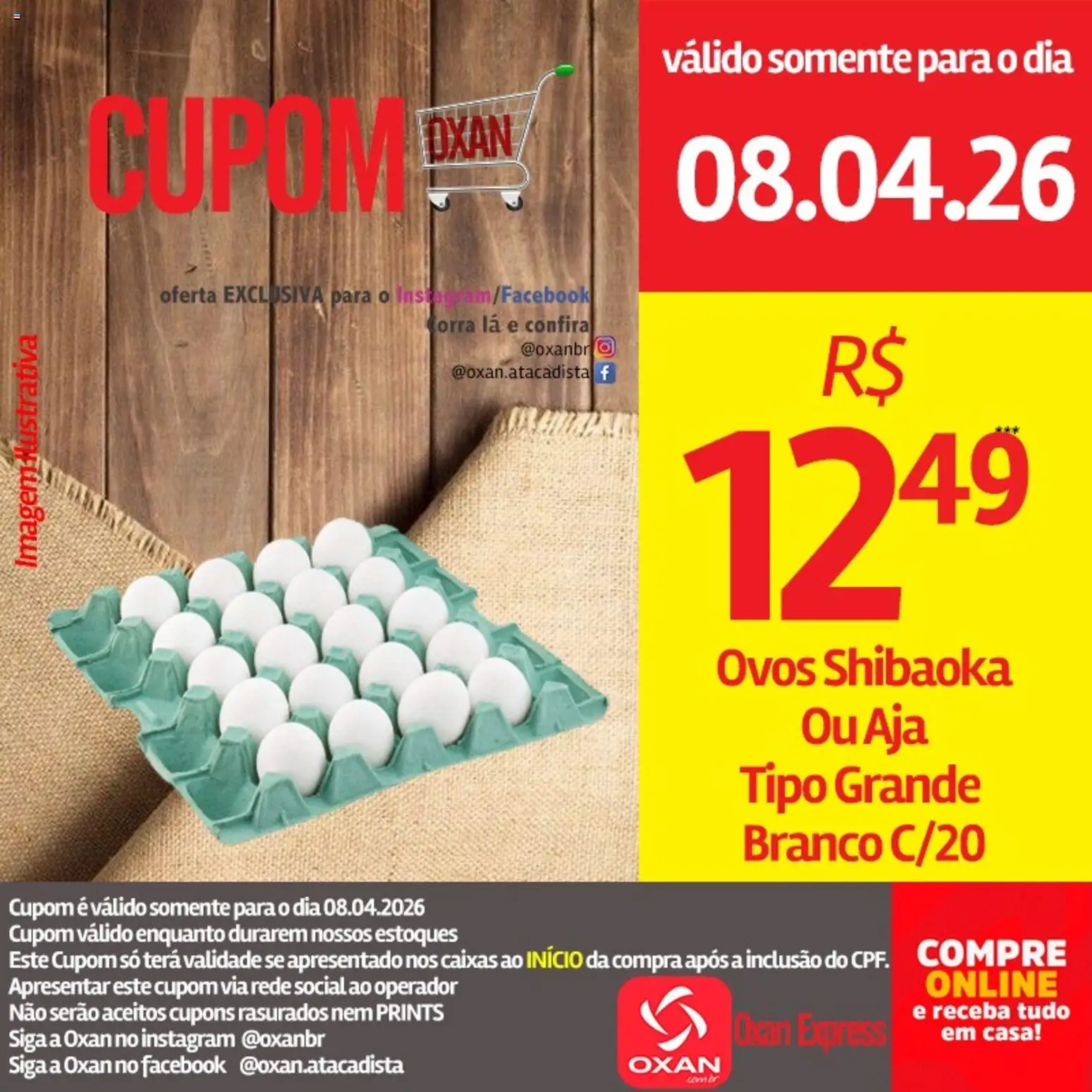 Oxan Atacadista Folheto - válido de 08.04.2026 | Página: 8 | Produtos: Ovos