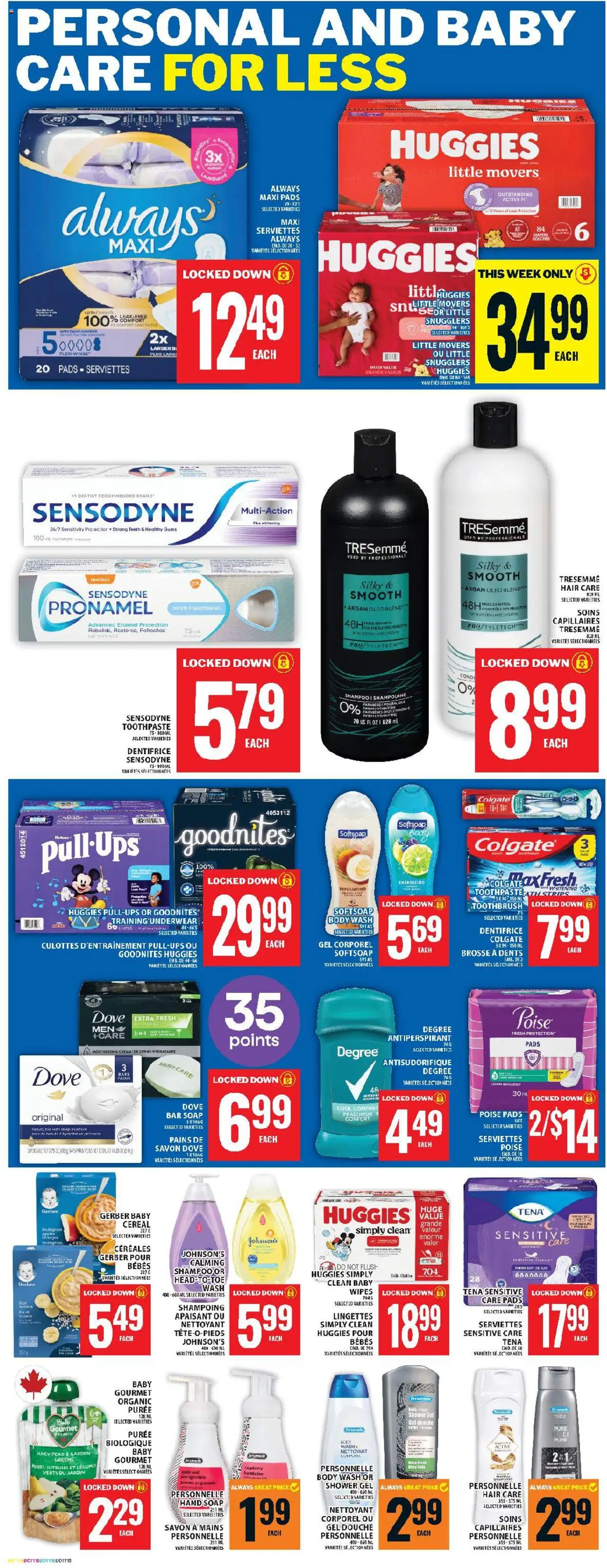 Food Basics flyer valid from 02.10.2025 | Page: 20 | Products: Shampoo, Box, Shower, Underwear