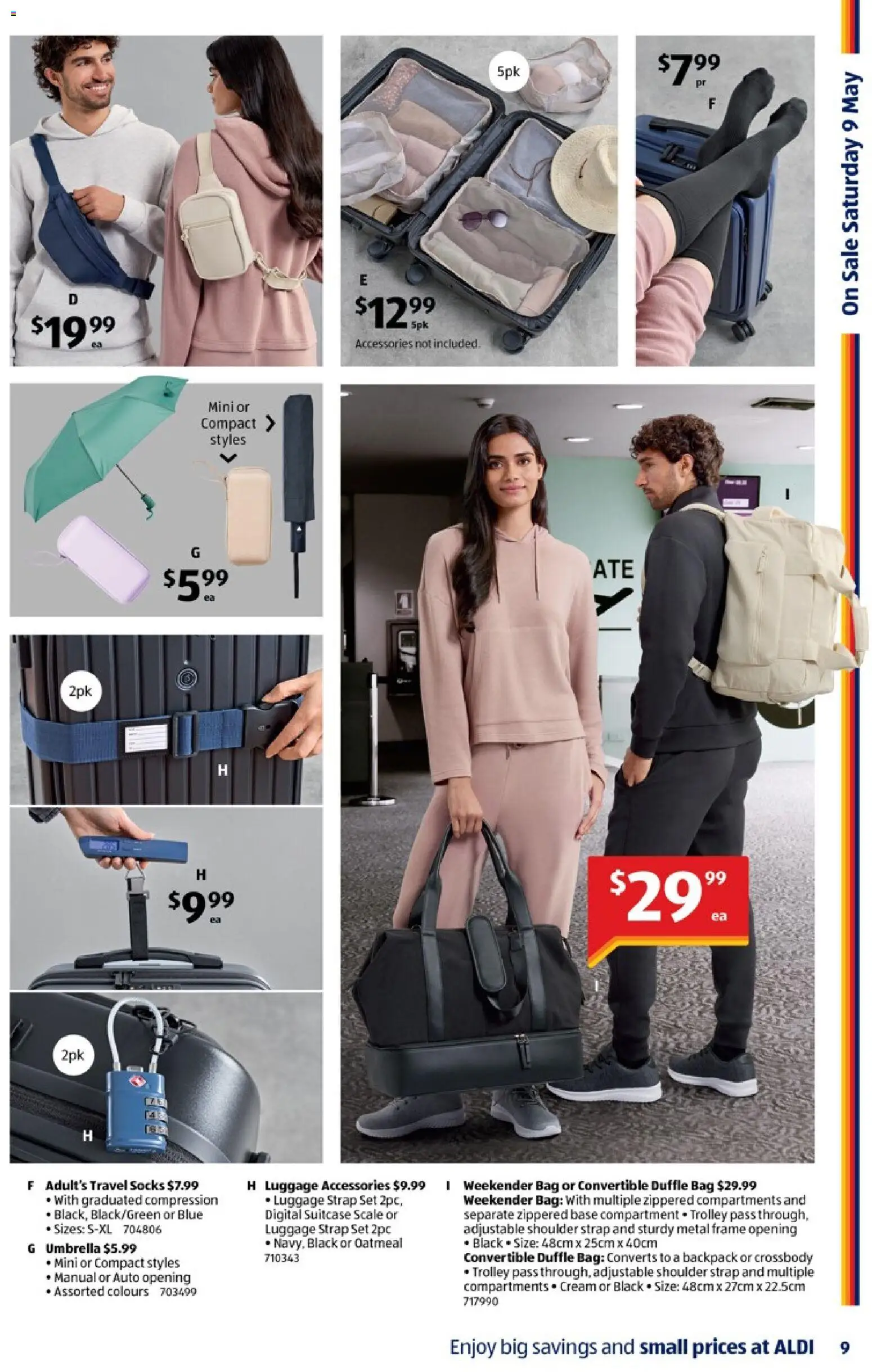 Aldi catalogue - valid from 06.05.2026 | Page: 9 | Products: Socks, Backpack, Digital, Scale
