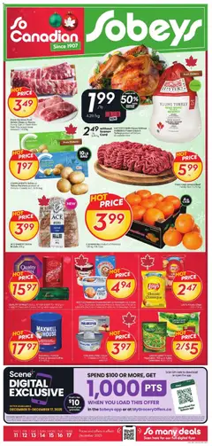 Preview of Sobeys weekly flyer / circulaire from shop Sobeys valid from 11.12.2025