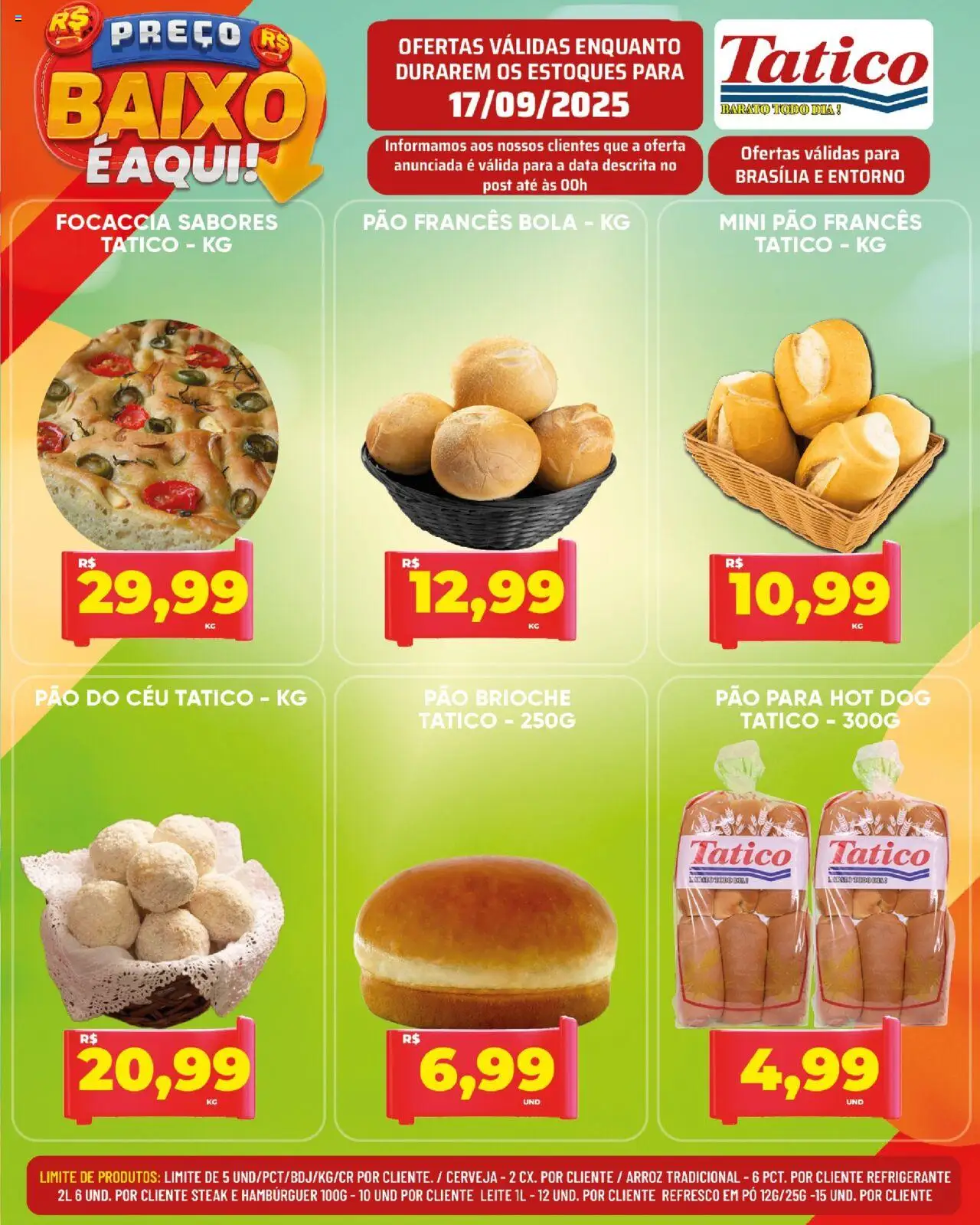 Tatico Folheto - válido de 18.09.2025 | Página: 33 | Produtos: Pão, Cerveja, Hambúrguer, Refrigerante