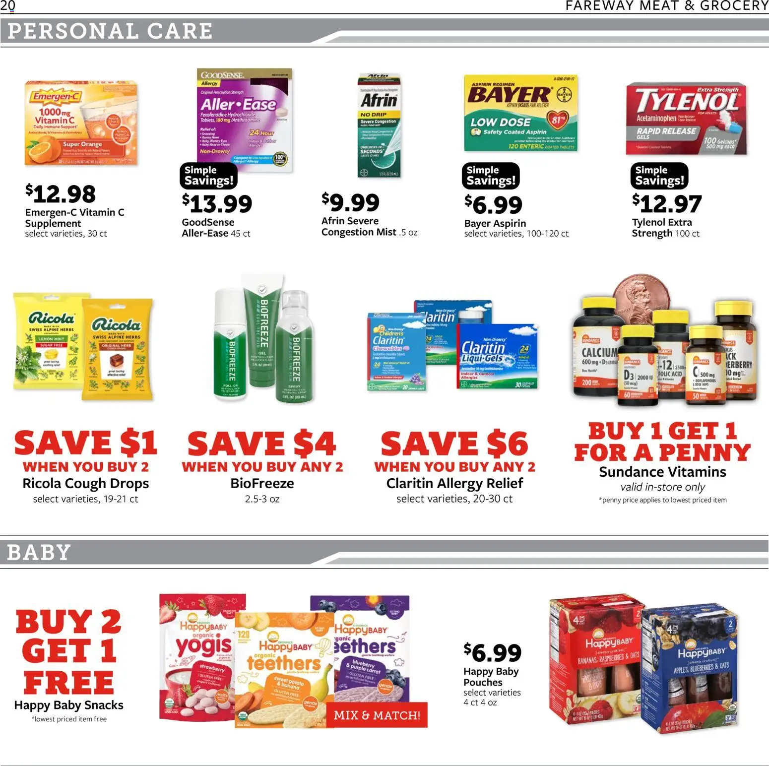 Fareway Weekly Ad - valid from 06.04.2026 | Page: 20 | Products: Vitamin, Yogurt, Lemon, Blueberries
