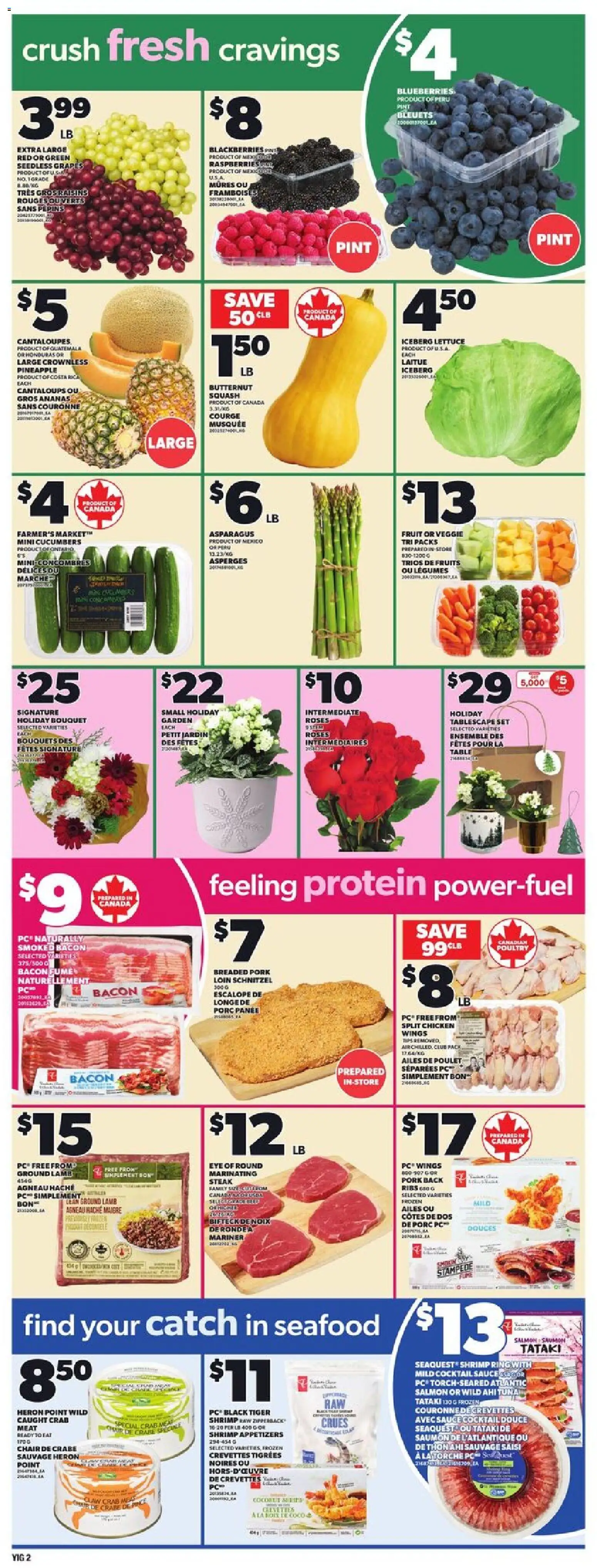 Independent Grocer flyer valid from 04.12.2025 | Page: 5 | Products: Cucumbers, Chicken wings, PC, Pork